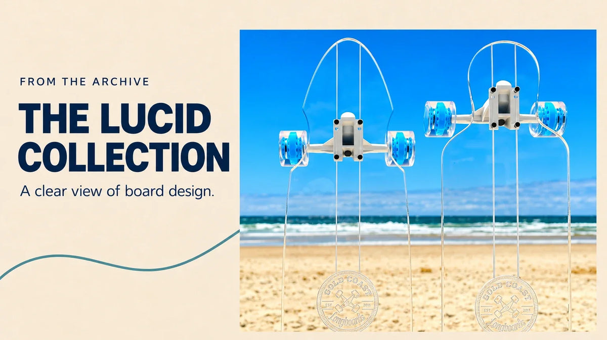 From the archive: the Lucid Collection. AI-assisted editorial layout based on original GCLB clear acrylic board photography.