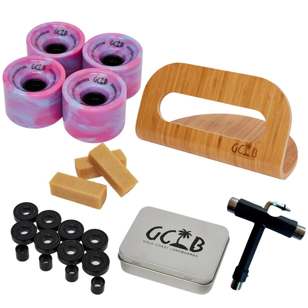 Gold Coast Longboards Miscellaneous Pink Swirl Total Longboard Accessories Pack