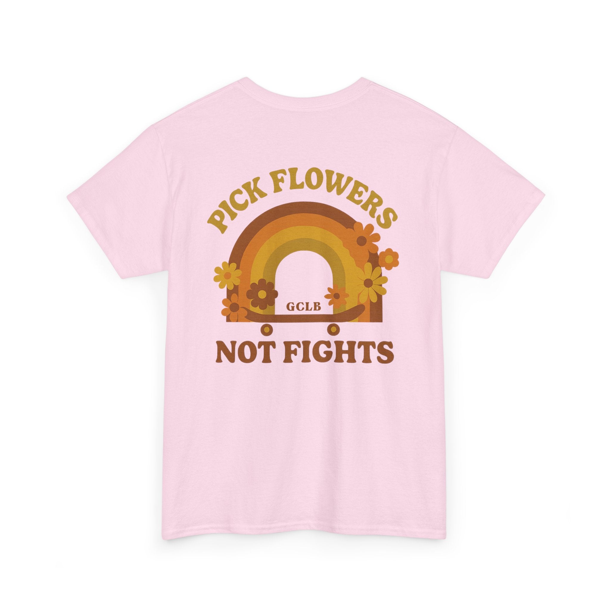 Printify T-Shirt Pick Flowers, Not Fights 2.0 Tee