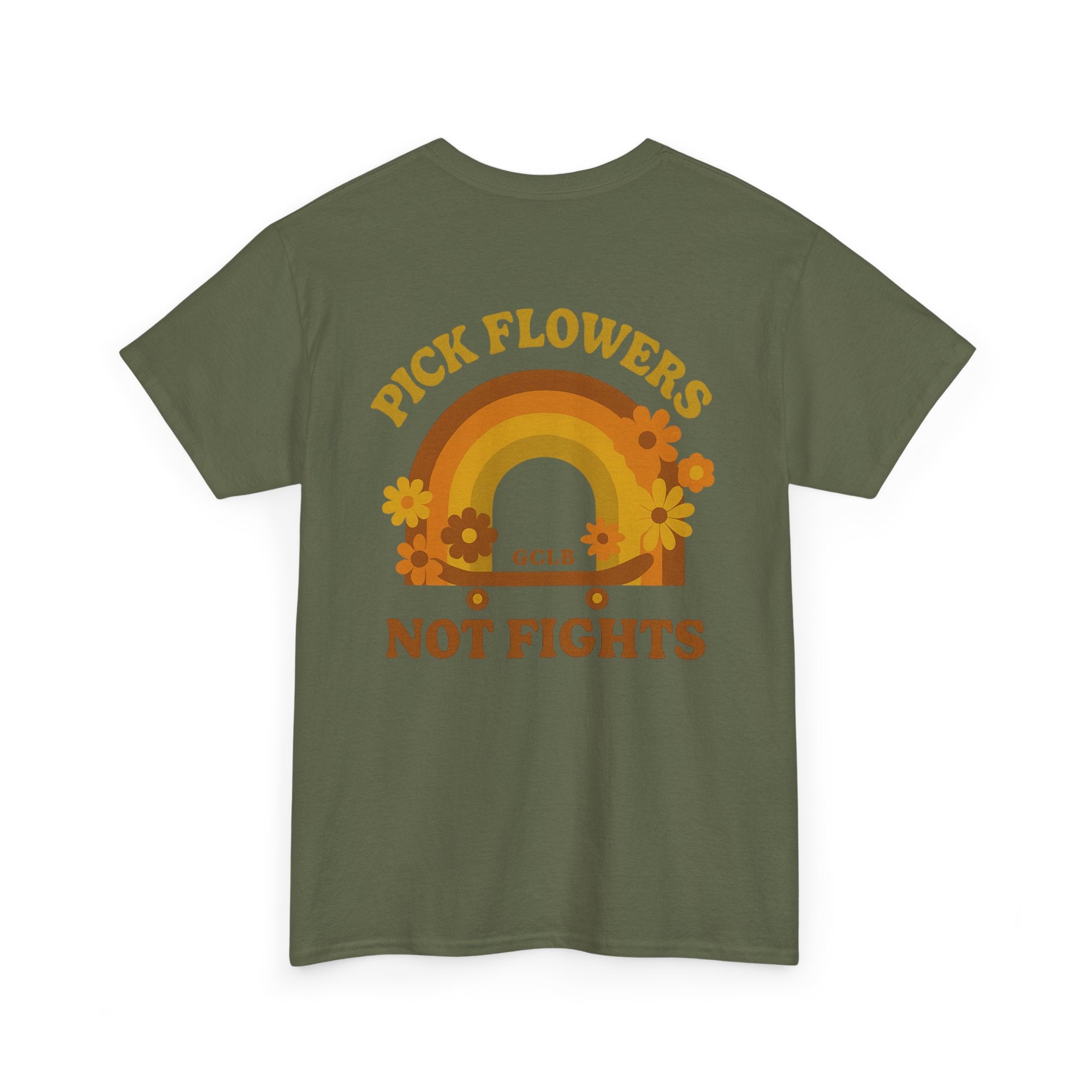 Printify T-Shirt Pick Flowers, Not Fights 2.0 Tee