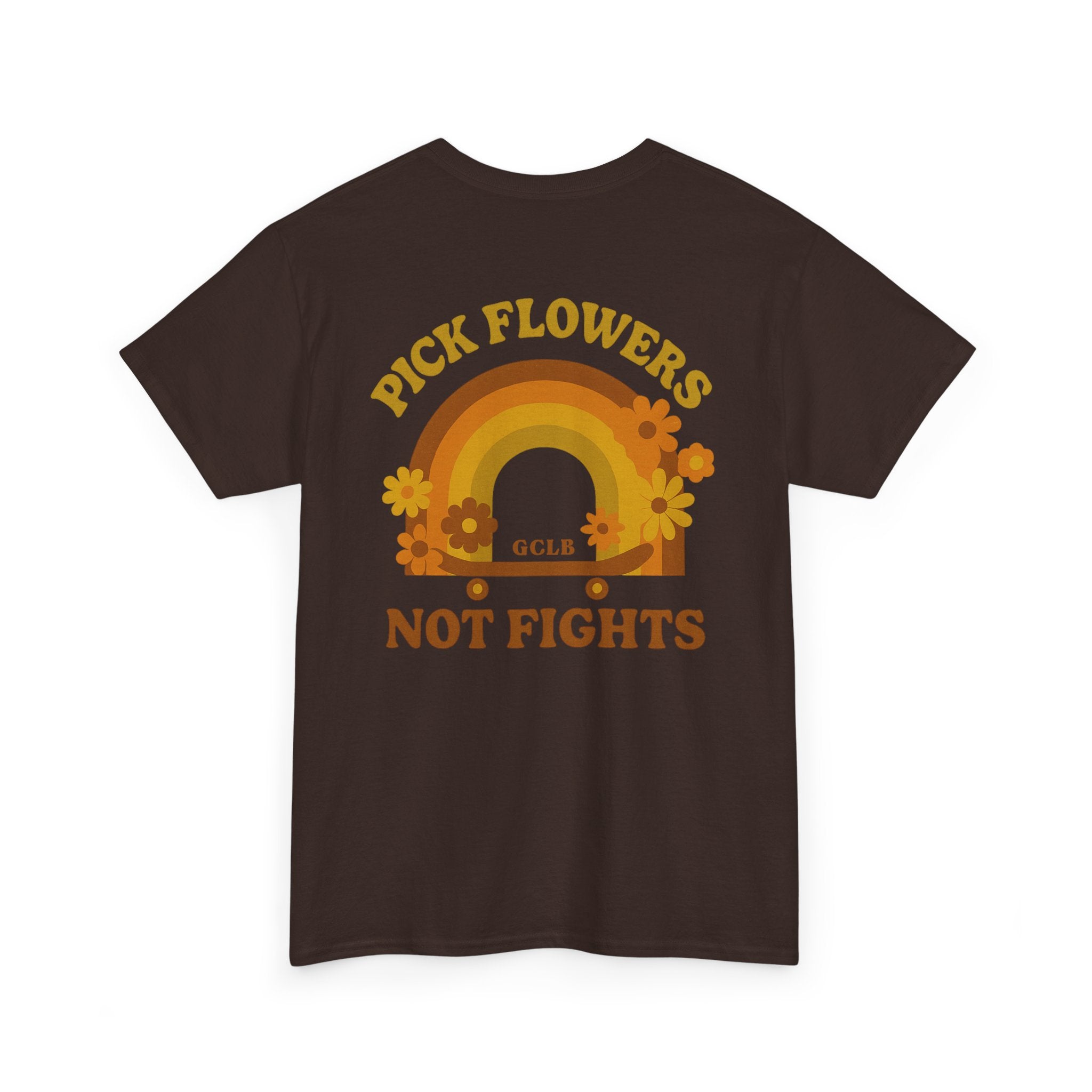 Printify T-Shirt Pick Flowers, Not Fights 2.0 Tee