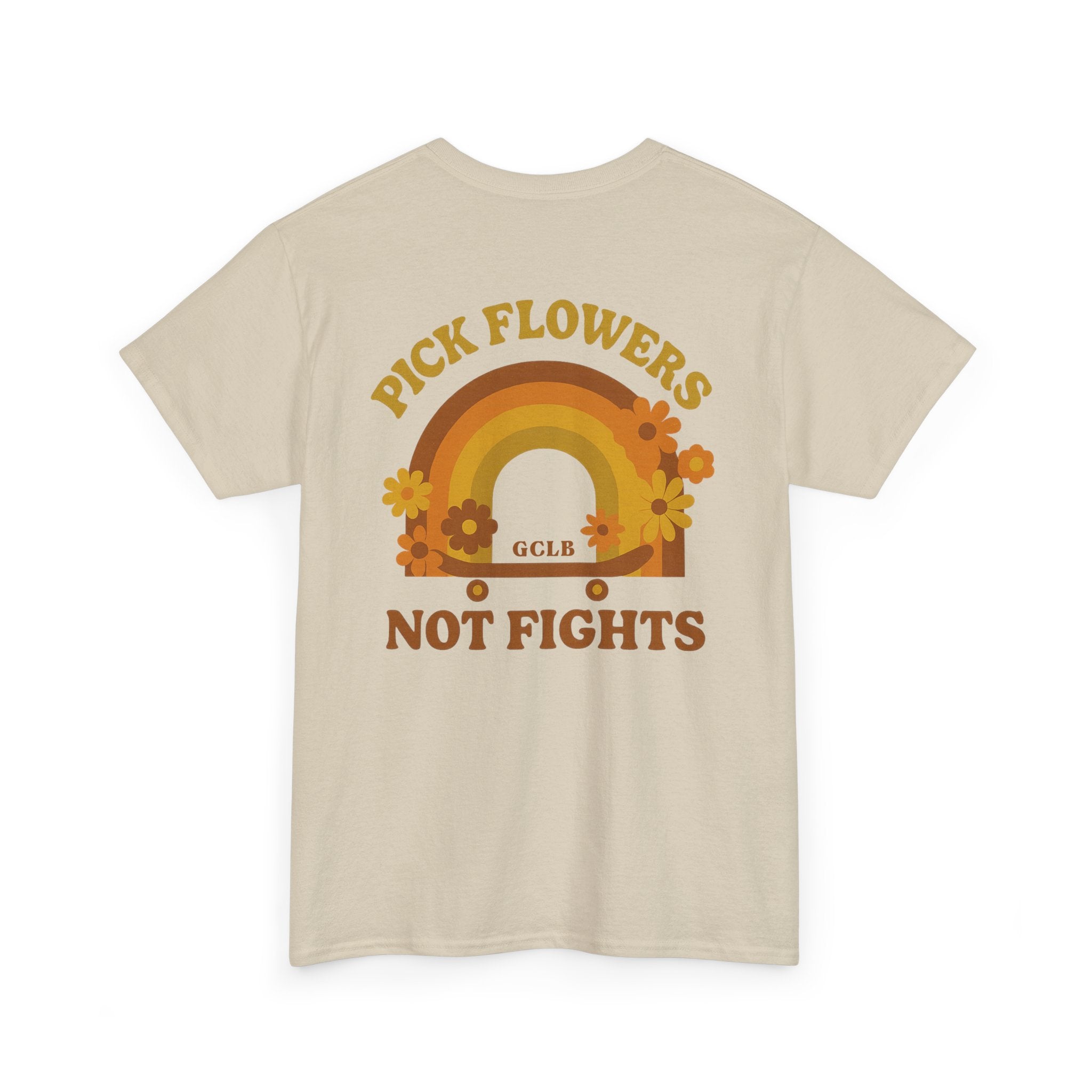 Printify T-Shirt Pick Flowers, Not Fights 2.0 Tee