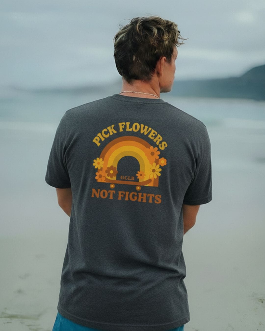Printify T-Shirt Pick Flowers, Not Fights 2.0 Tee