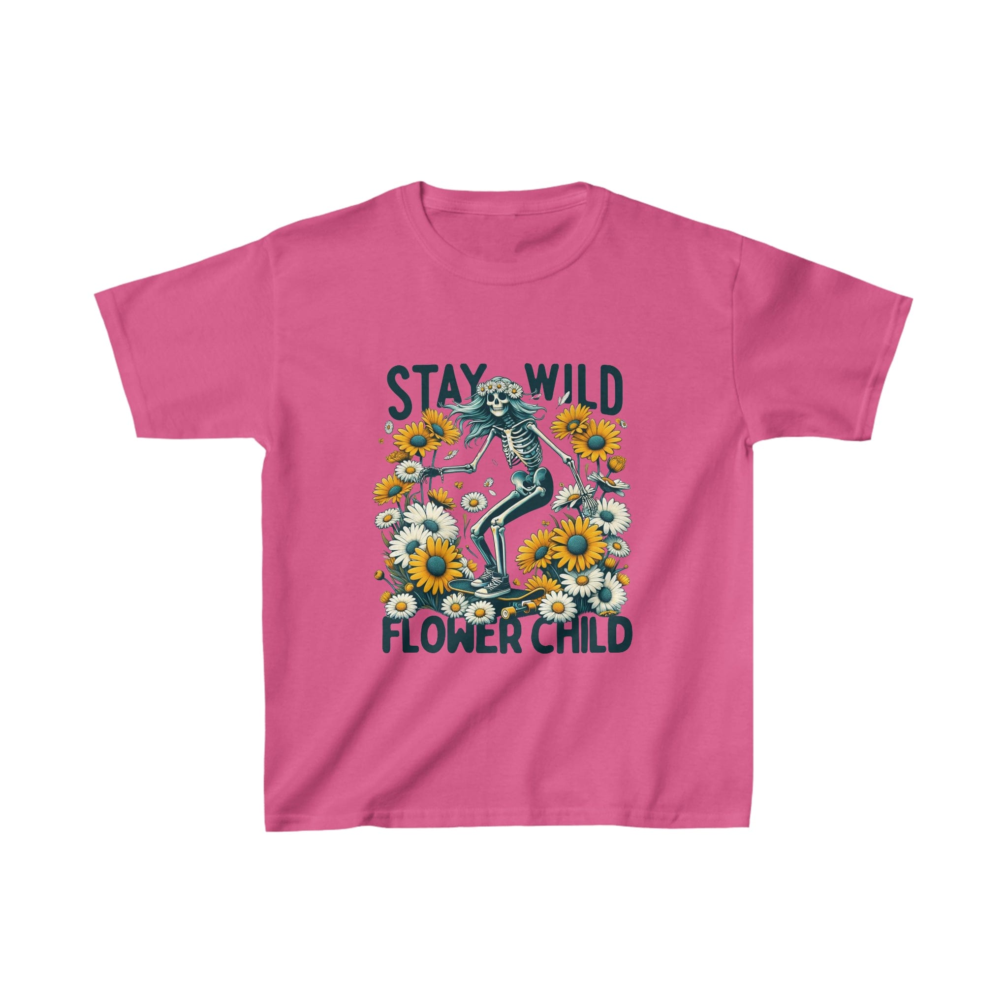 Printify Kids clothes XS / Heliconia Stay Wild Flower Child - Kids Heavy Tee