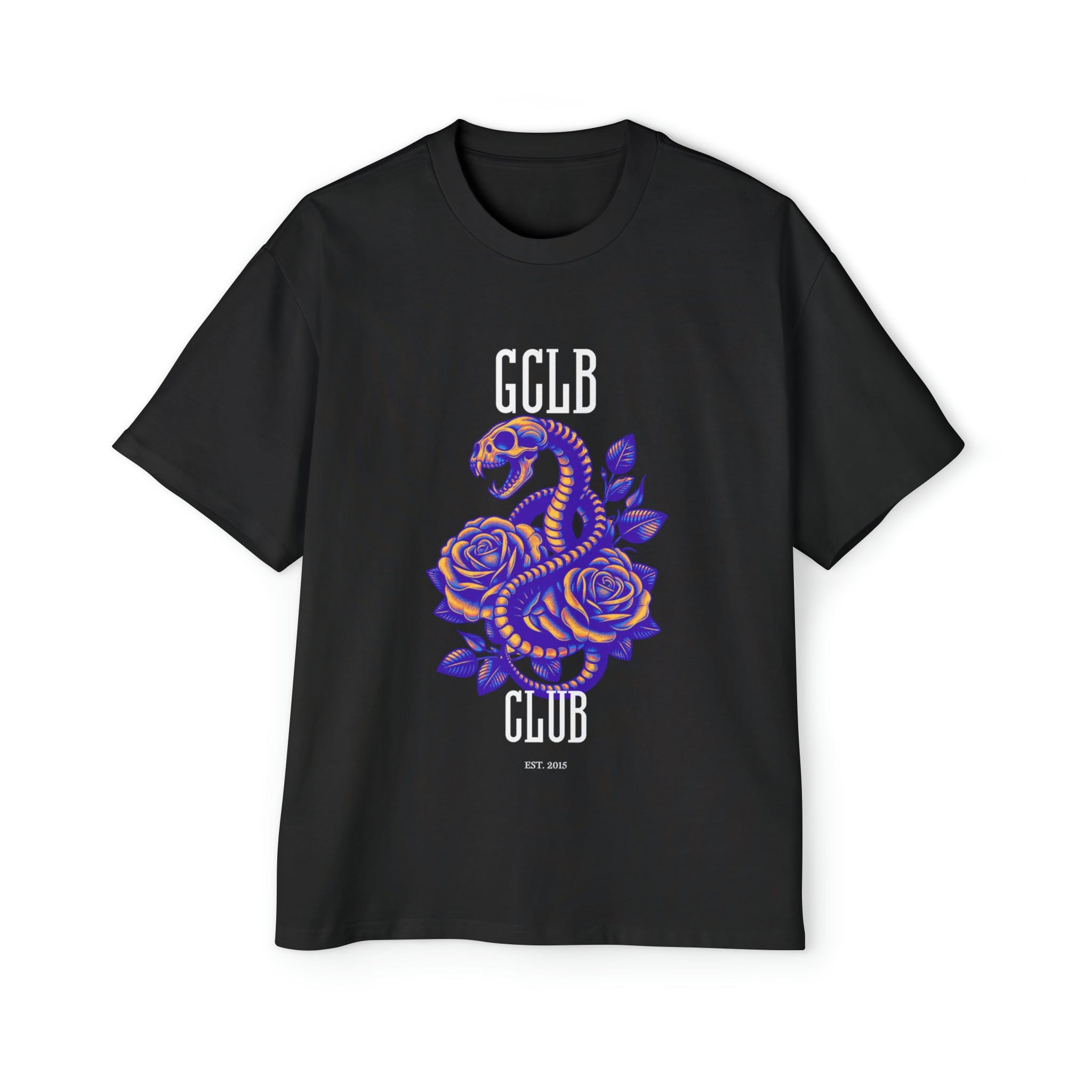 Printify T-Shirt Black / S Bone Snake GCLB Club - Heavy Oversized Tee