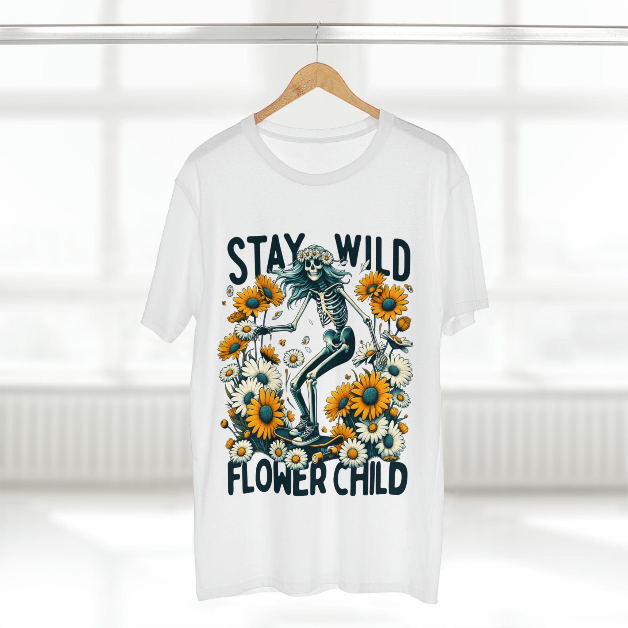 Printify T-Shirt White / S Stay Wild Flower Child - Standard Tee