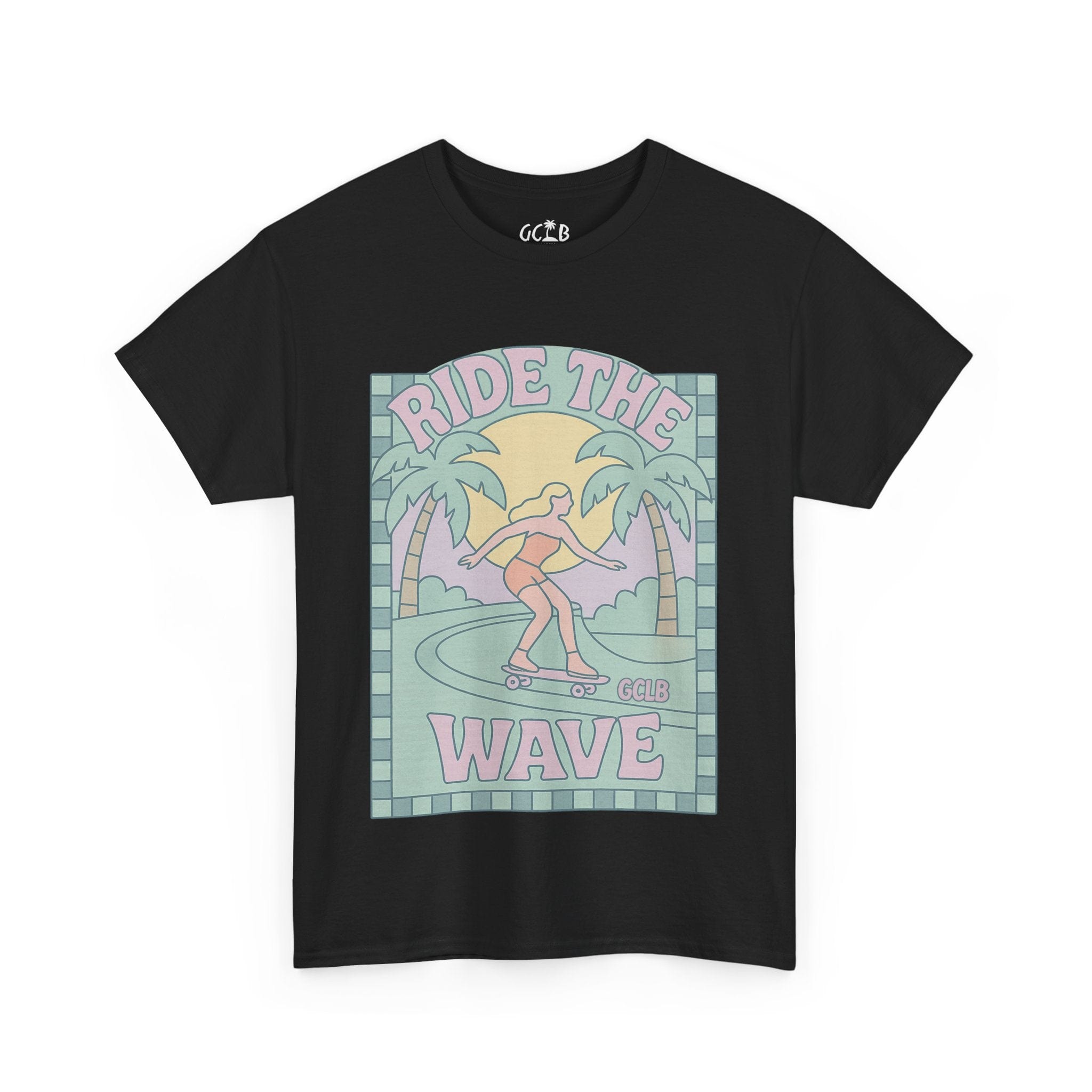 Printify T-Shirt Black / S Ride the Wave Tee