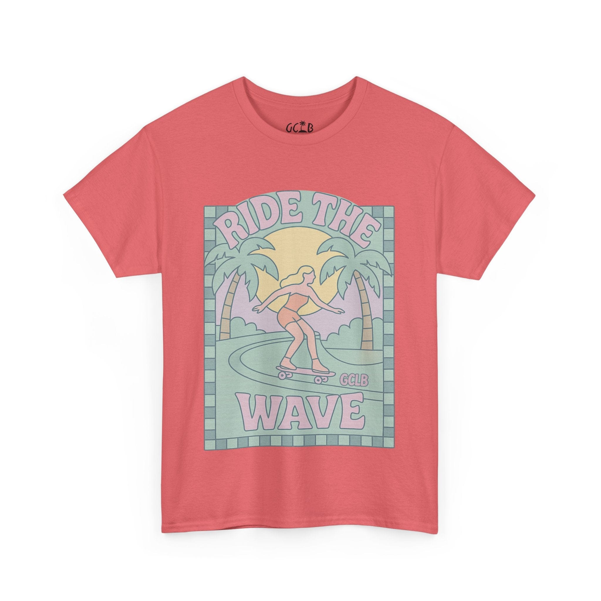 Printify T-Shirt Coral Silk / S Ride the Wave Tee
