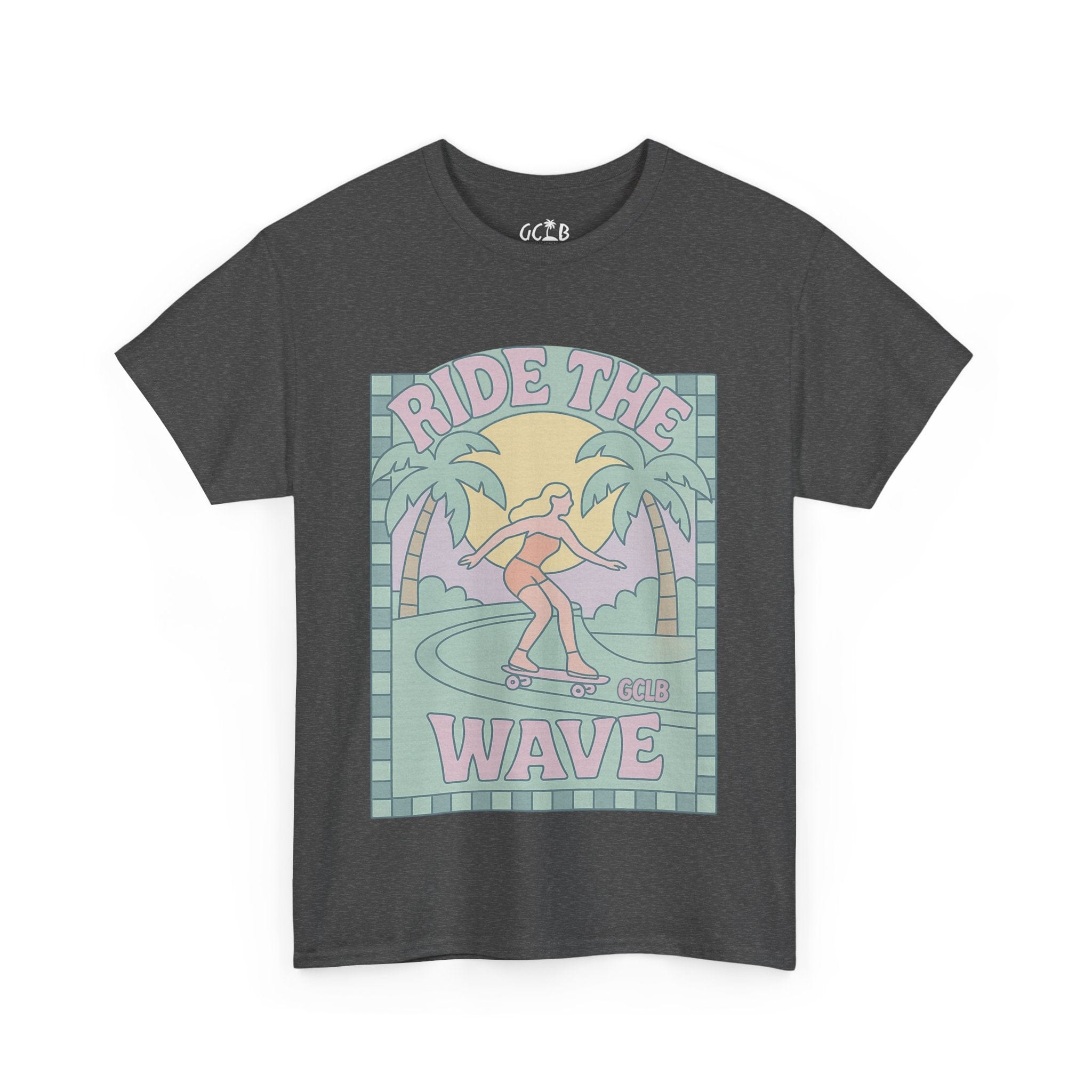 Printify T-Shirt Dark Heather / S Ride the Wave Tee
