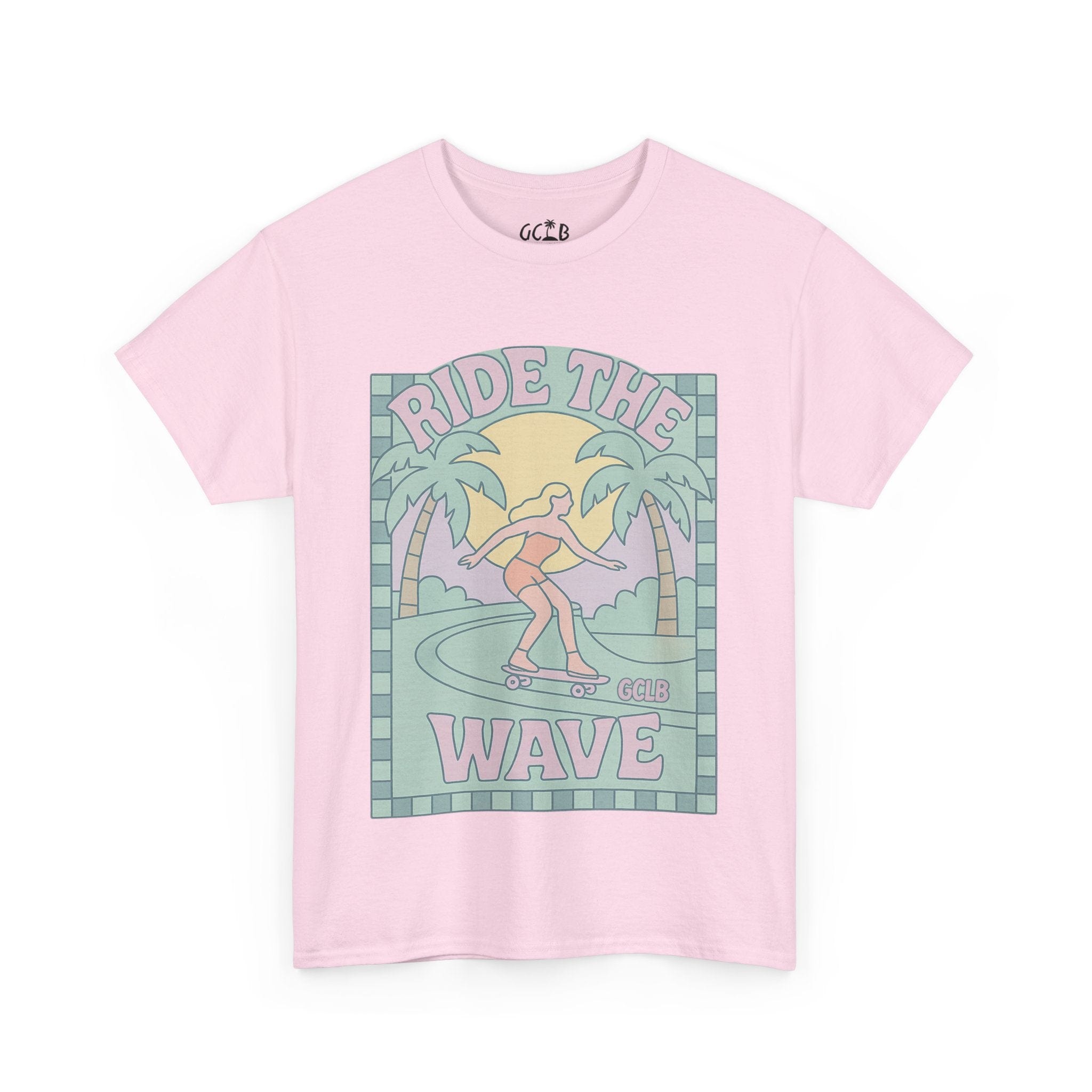 Printify T-Shirt Light Pink / S Ride the Wave Tee