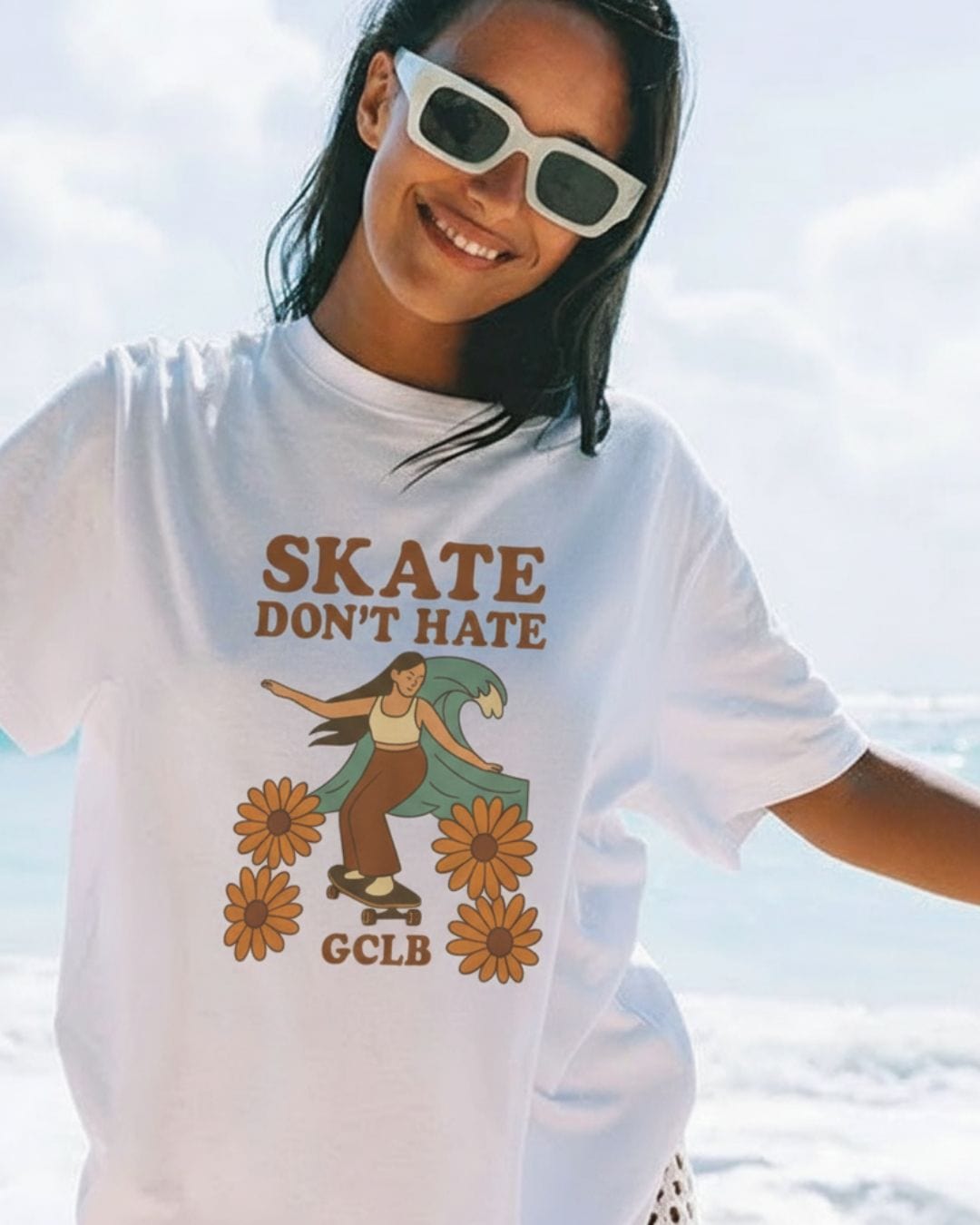 Printify T-Shirt Skate Don't Hate Tee