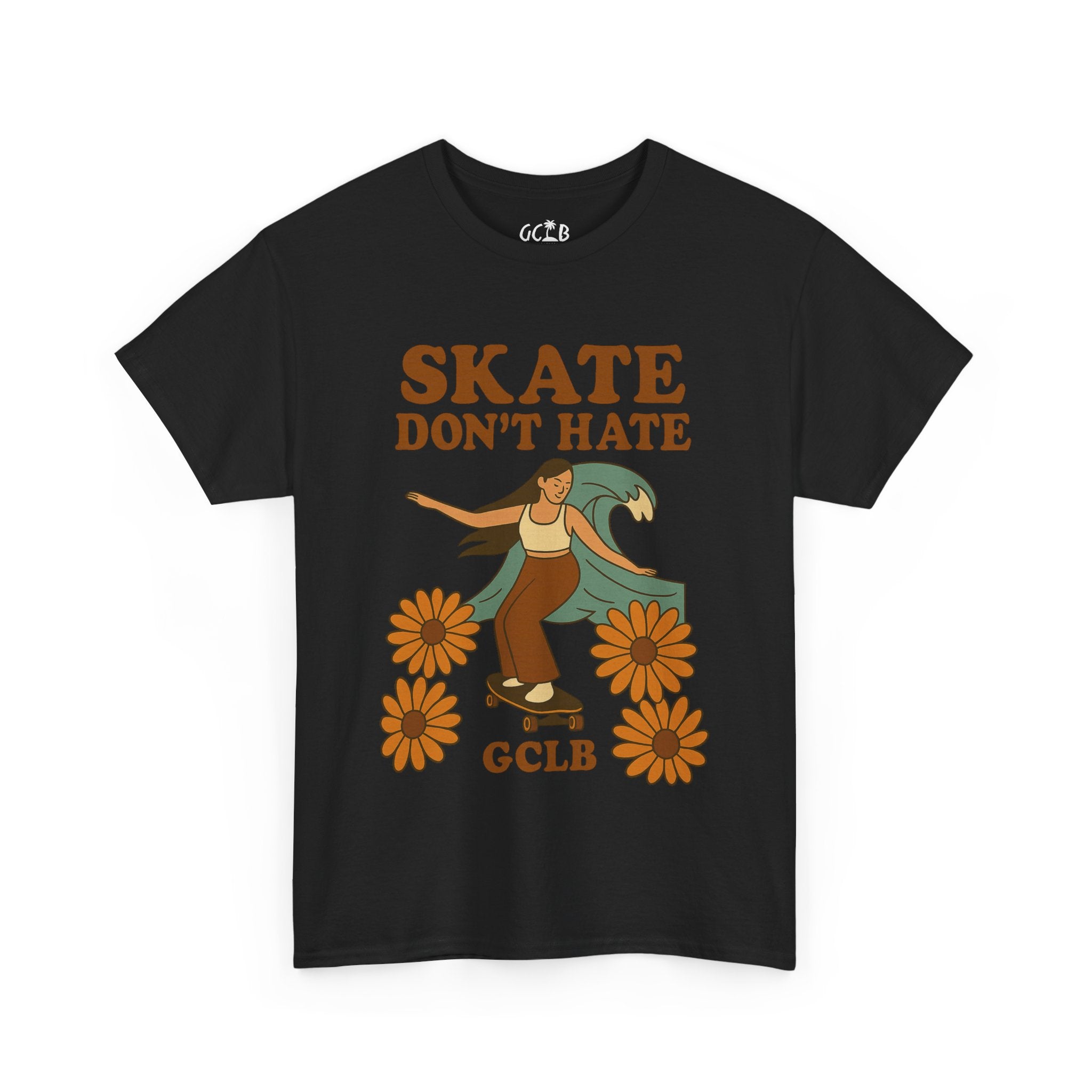 Printify T-Shirt Black / S Skate Don't Hate Tee