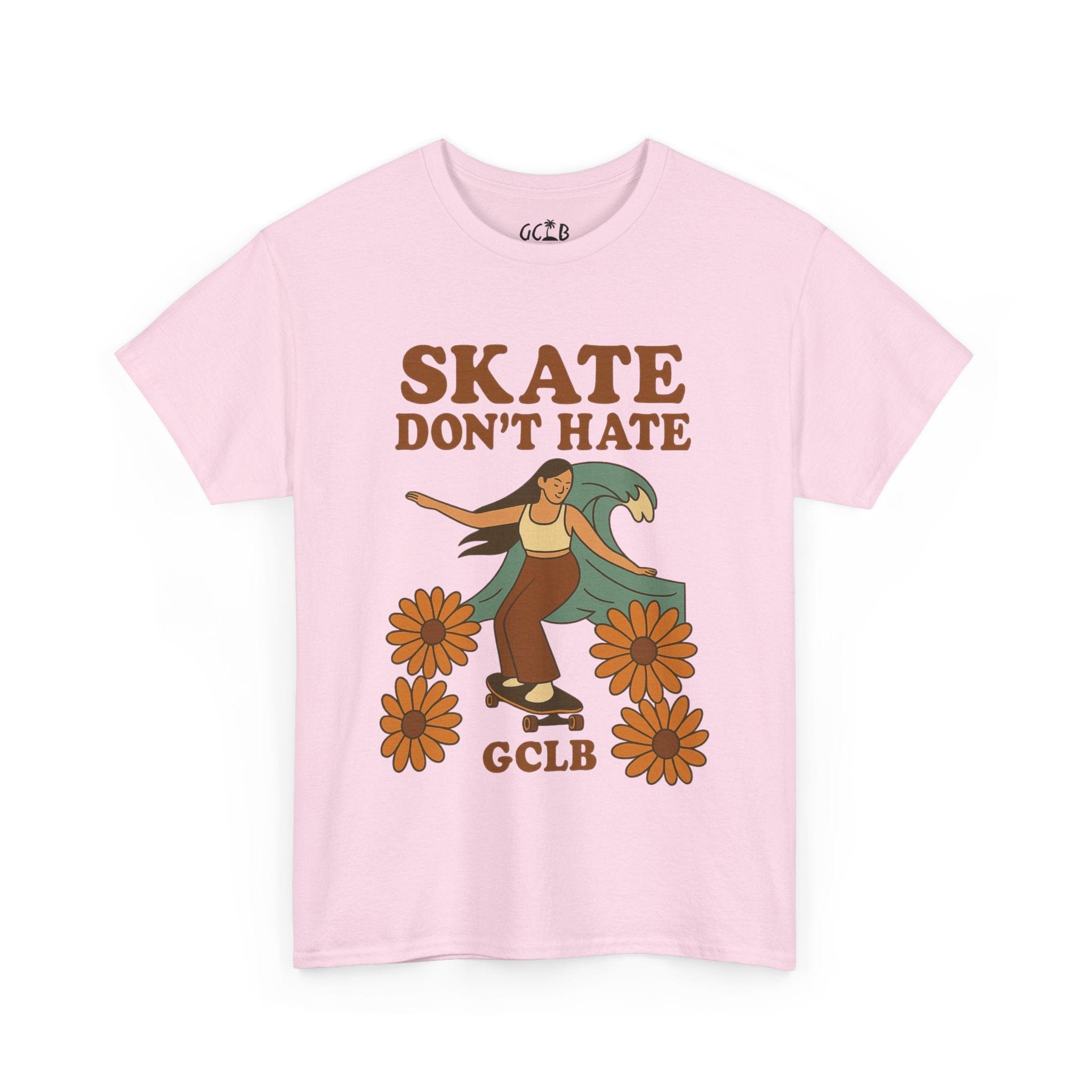 Printify T-Shirt Light Pink / S Skate Don't Hate Tee