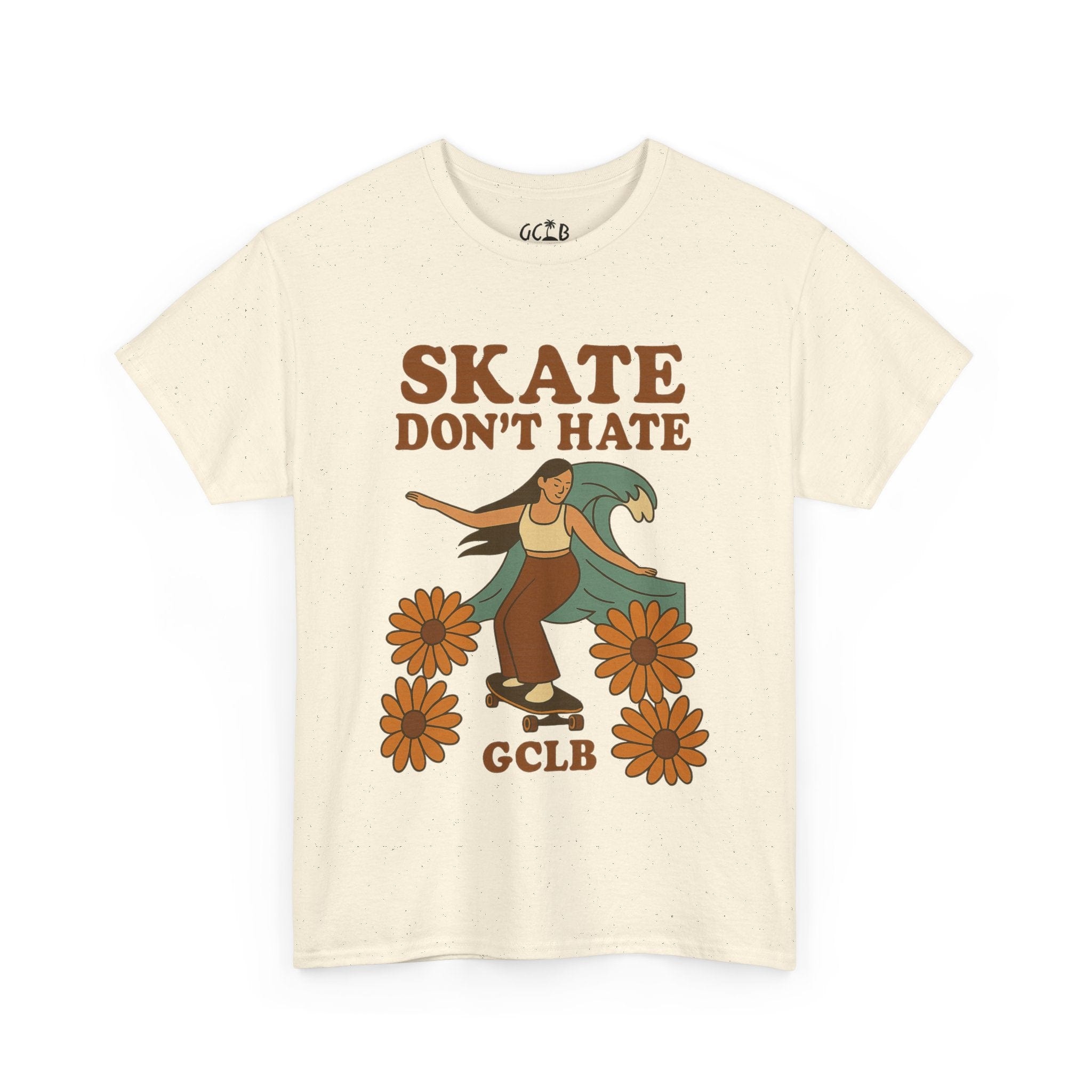 Printify T-Shirt Natural / S Skate Don't Hate Tee