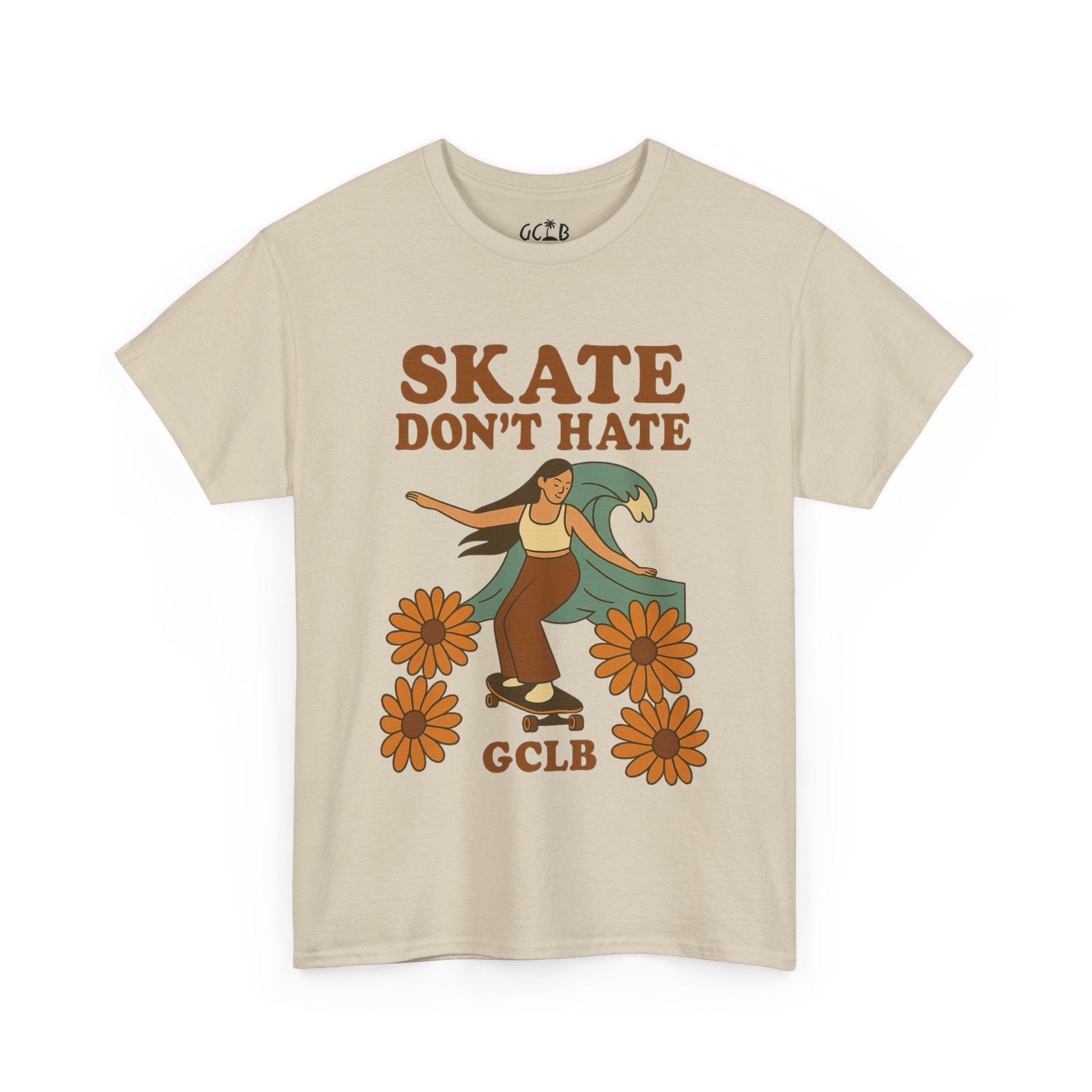 Printify T-Shirt Sand / S Skate Don't Hate Tee