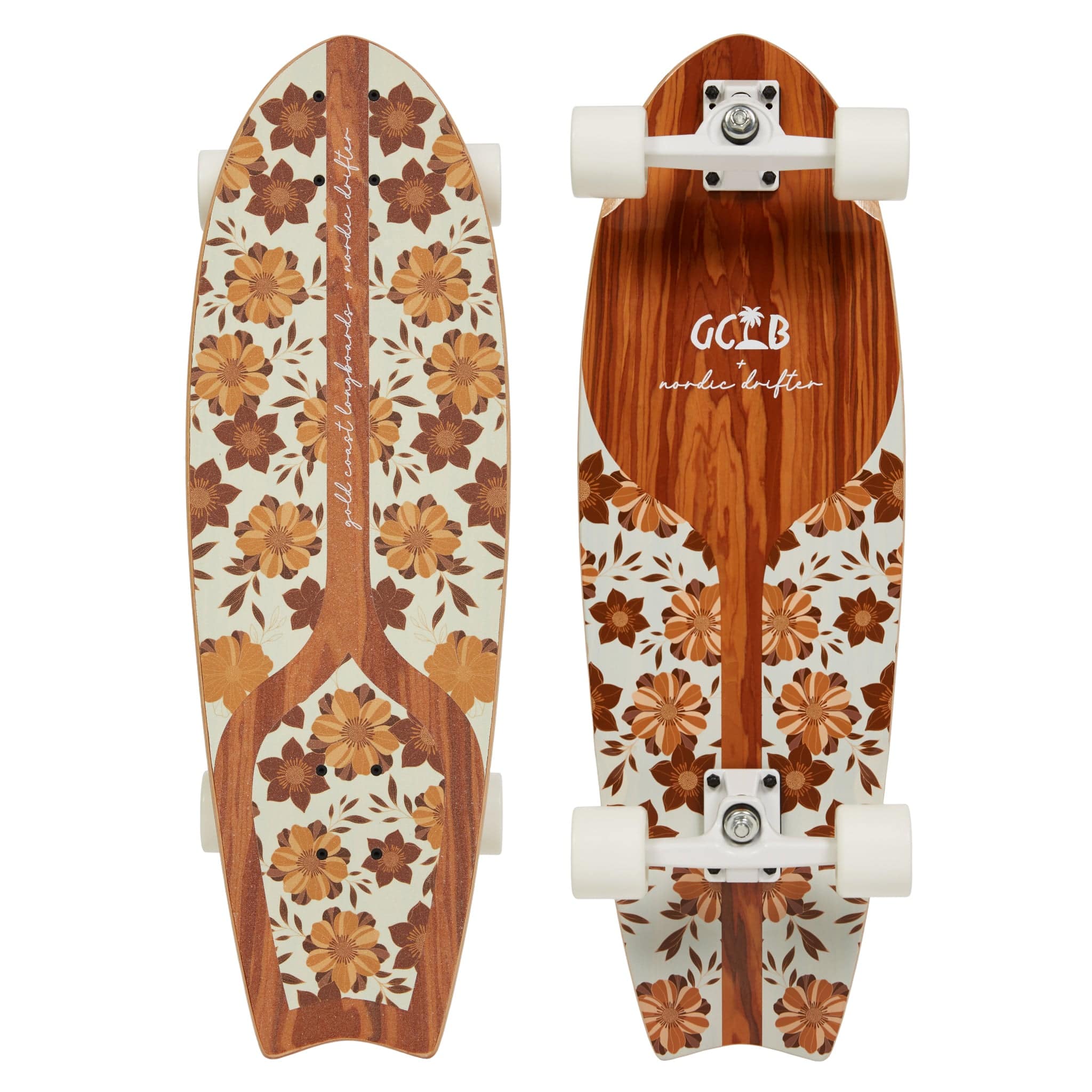 Gold Coast Longboards Surf Skateboard Gravity Surf Trucks Surf Skate 30" - Ocean Bloom