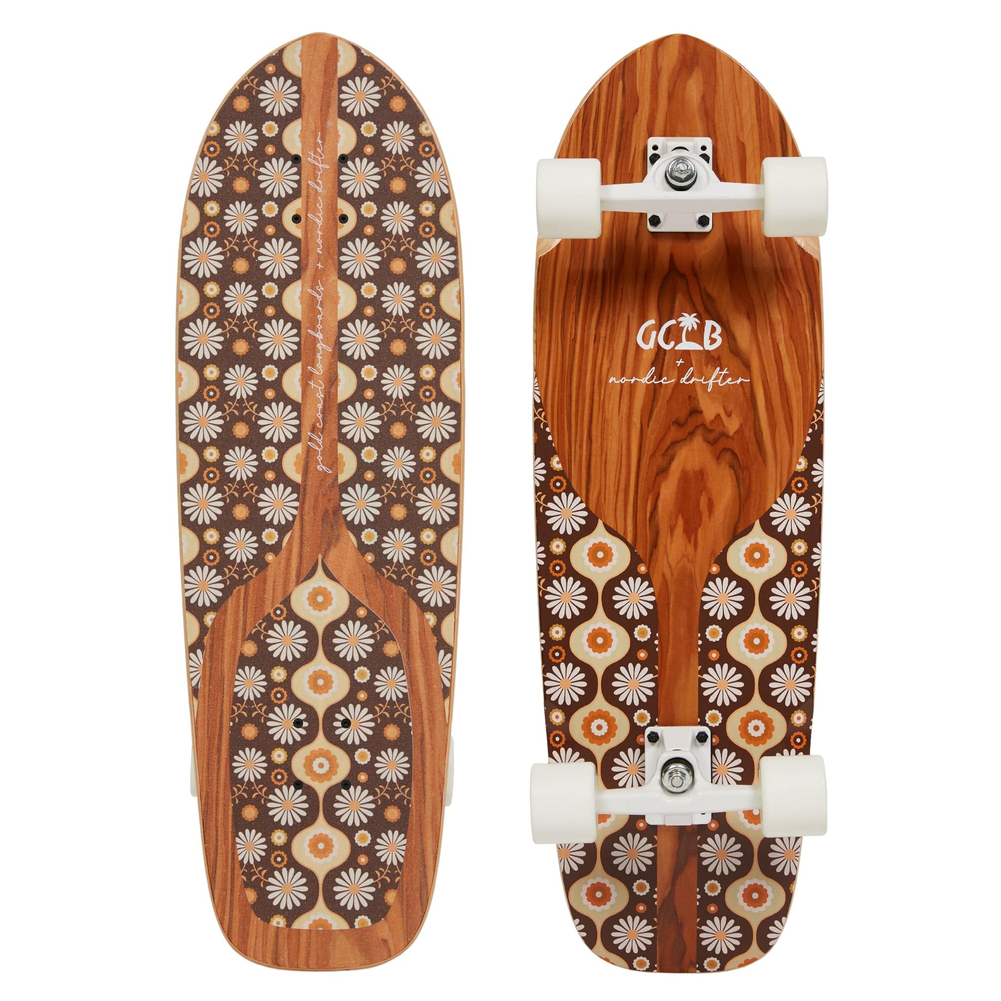 Gold Coast Longboards Surf Skateboard Gravity Surf Trucks Surf Skate 32" - Daisy Dreamer