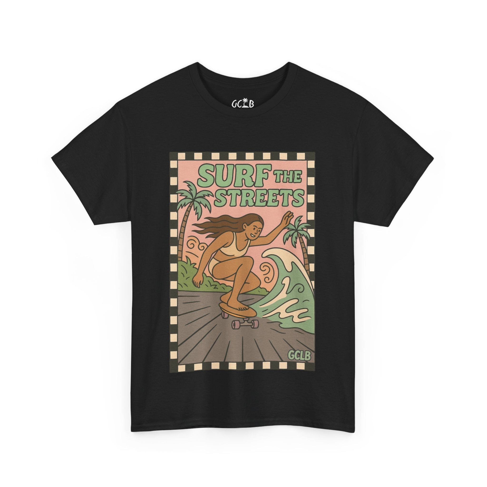 Printify T-Shirt Black / S Surf the Streets Tee