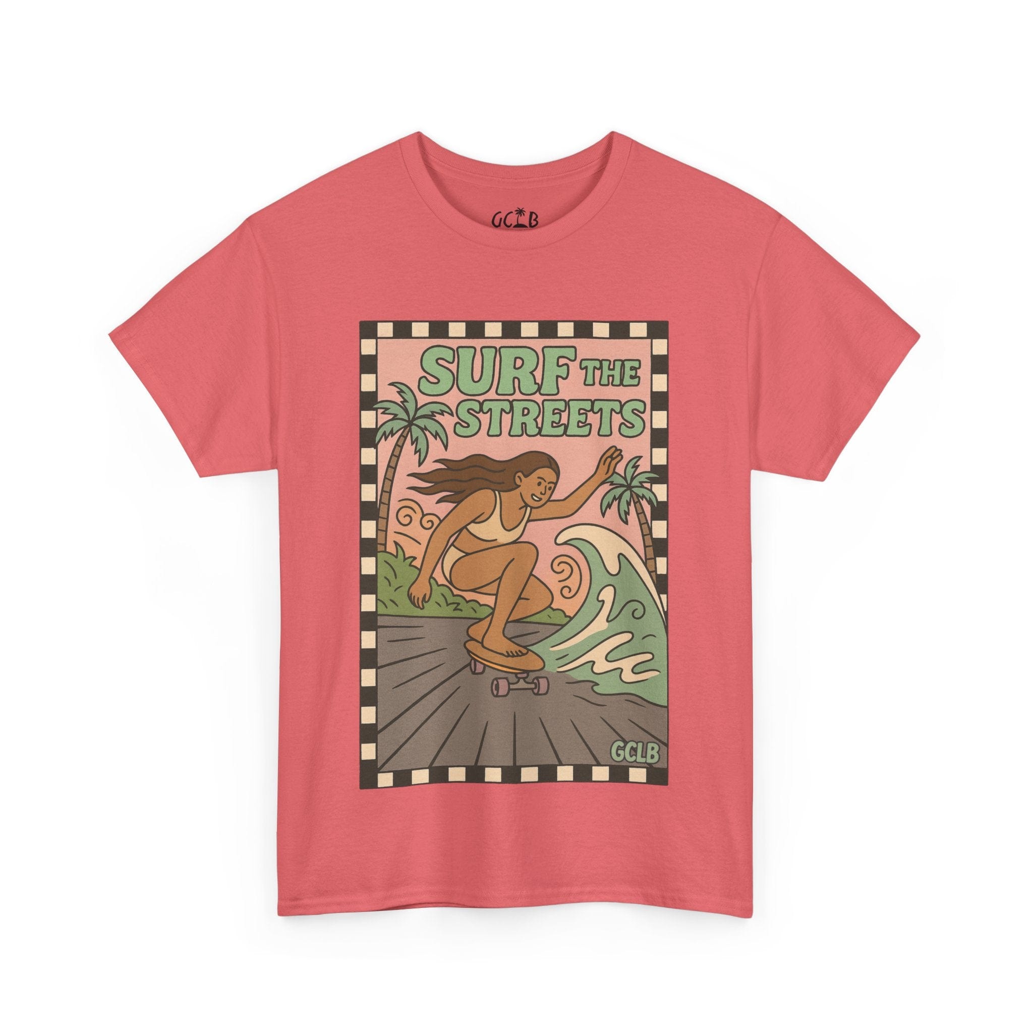 Printify T-Shirt Coral Silk / S Surf the Streets Tee