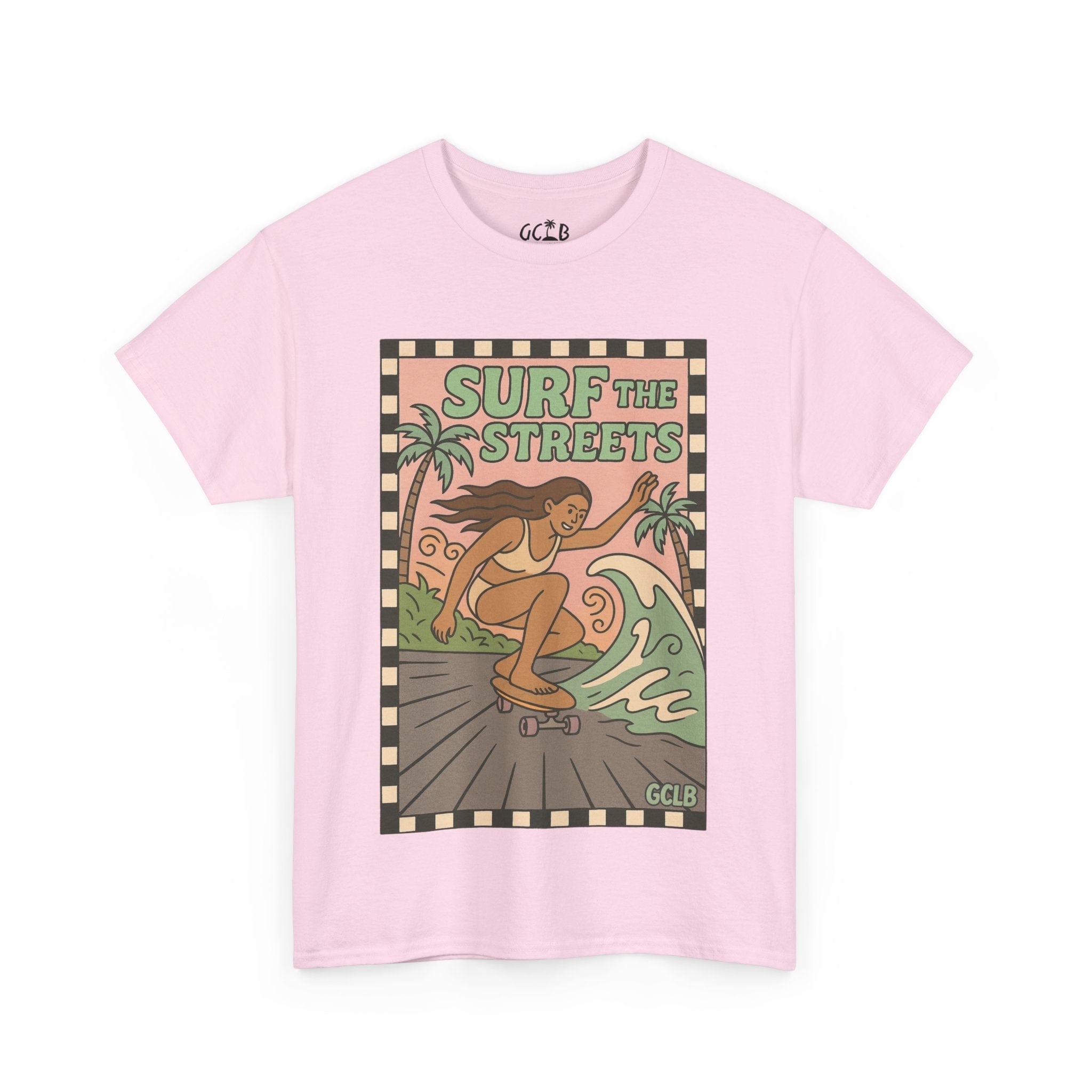 Printify T-Shirt Light Pink / S Surf the Streets Tee
