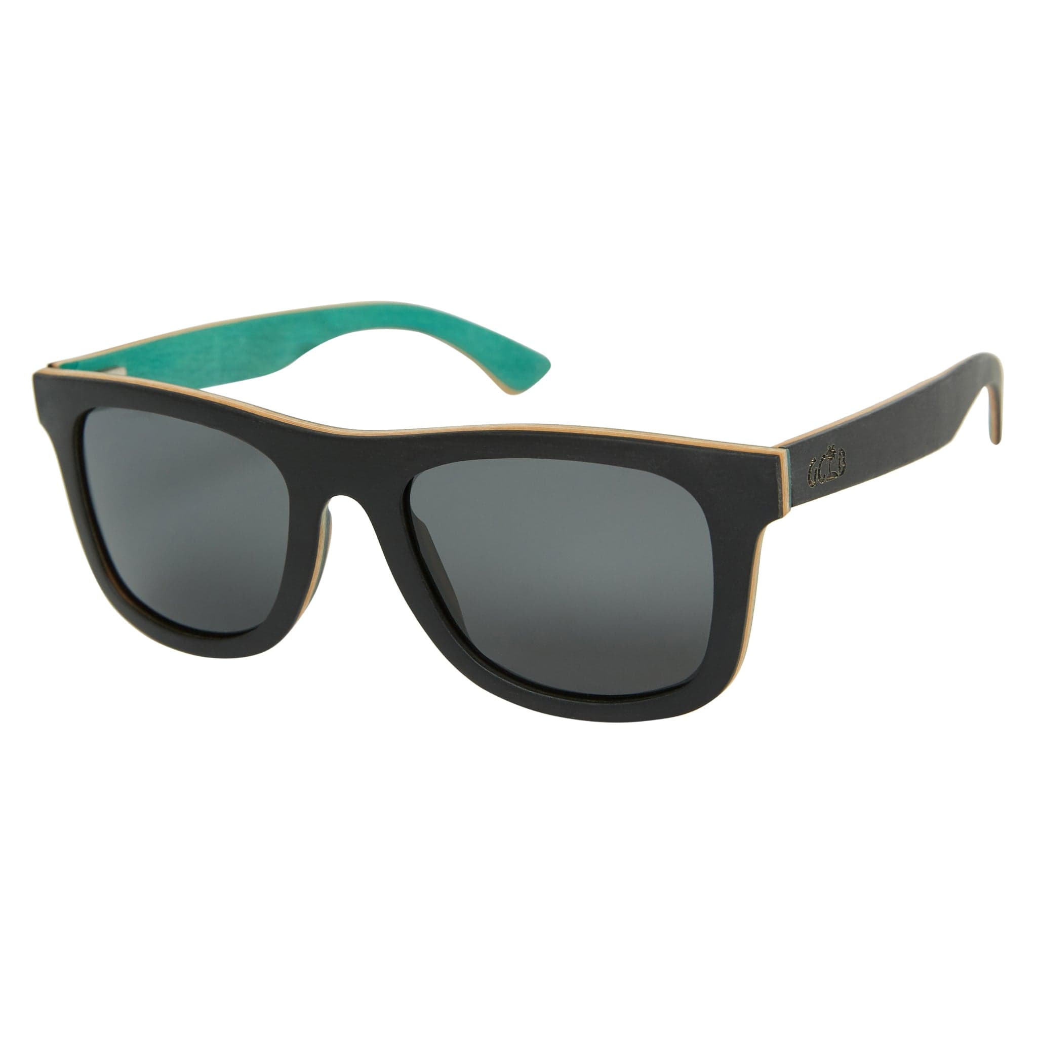 Gold Coast Longboards Sunglasses Medium - 142mm Straddie - Black/Green
