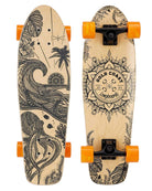 Gold Coast Longboards Cruiser Skateboard Orange Swirl Cruiser Skateboard - Aloha Edition | Gold Coast Longboards
