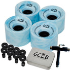 Gold Coast Longboards Miscellaneous Blue Swirl Longboard Wheel Pack