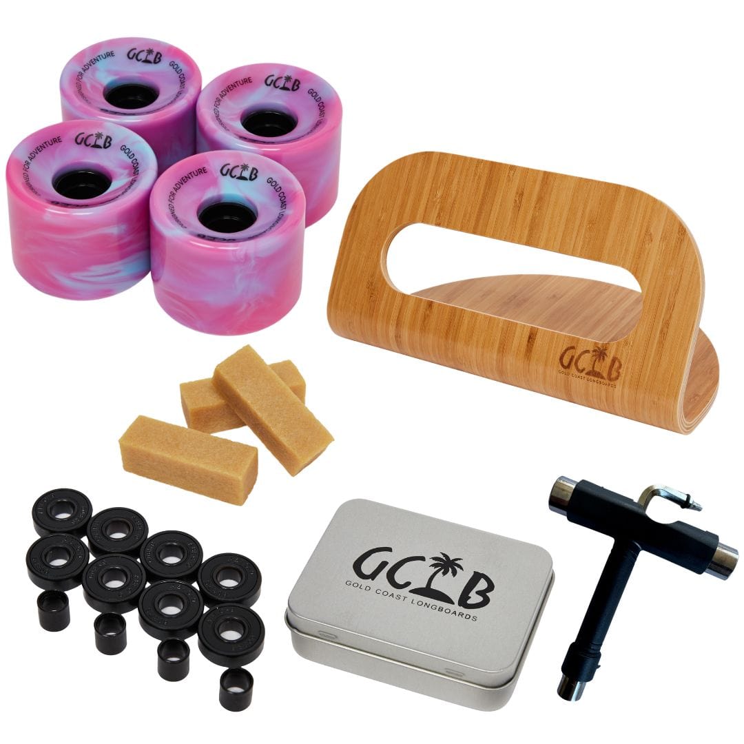 Gold Coast Longboards Miscellaneous Pink Swirl Total Cruiser/SurfSkate Accessories Pack