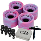 Gold Coast Longboards Miscellaneous Pink Swirl Longboard Wheel Pack