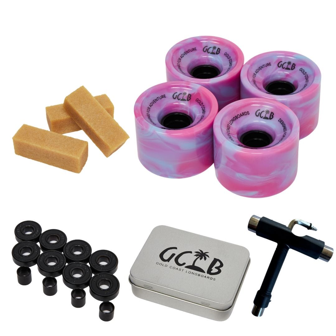 Gold Coast Longboards Miscellaneous Pink Swirl Total Longboard Accessories Pack