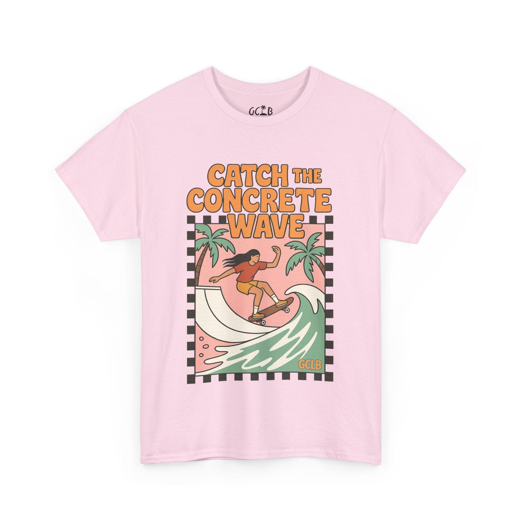 Printify T-Shirt Light Pink / S Catch the Concrete Wave Tee