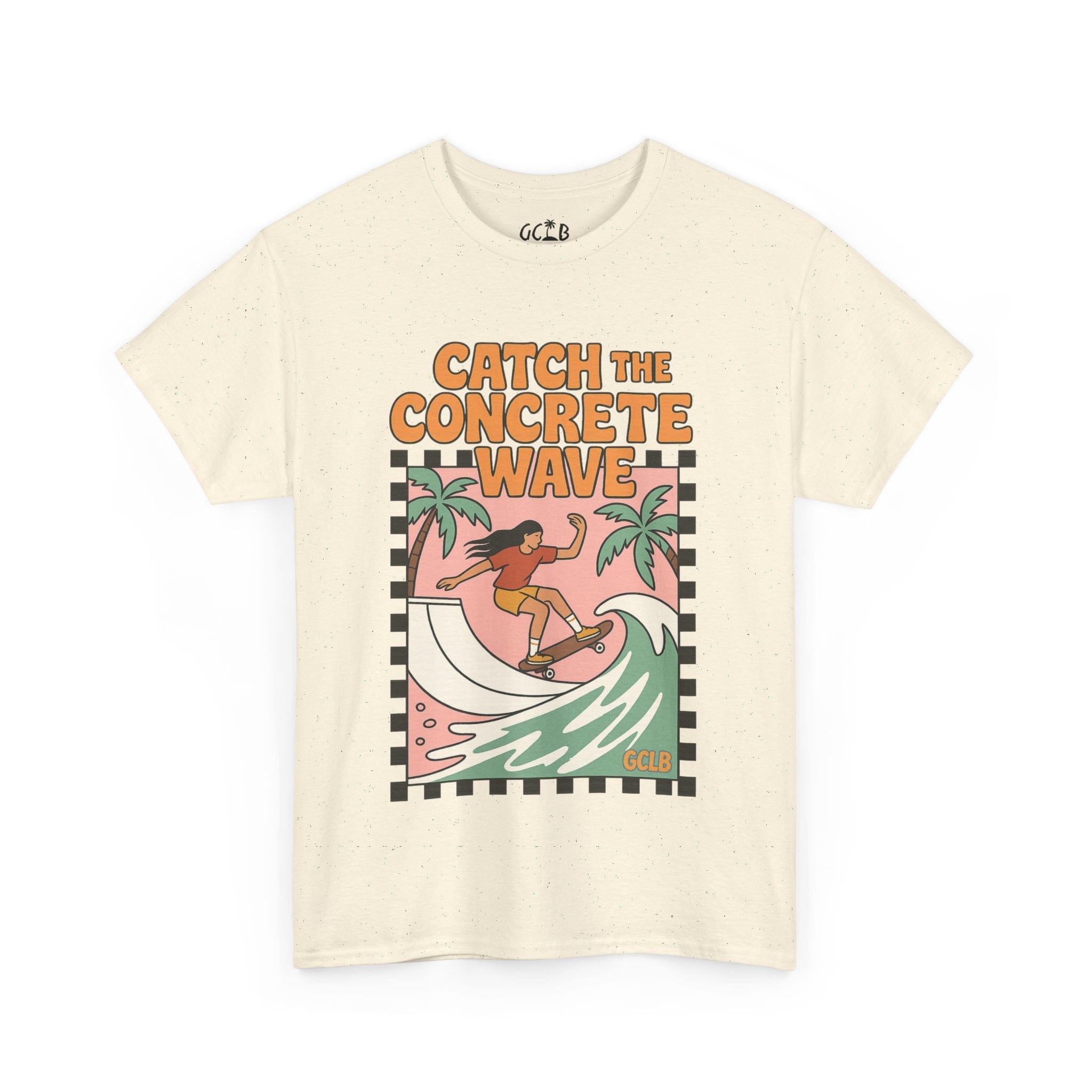 Printify T-Shirt Natural / S Catch the Concrete Wave Tee