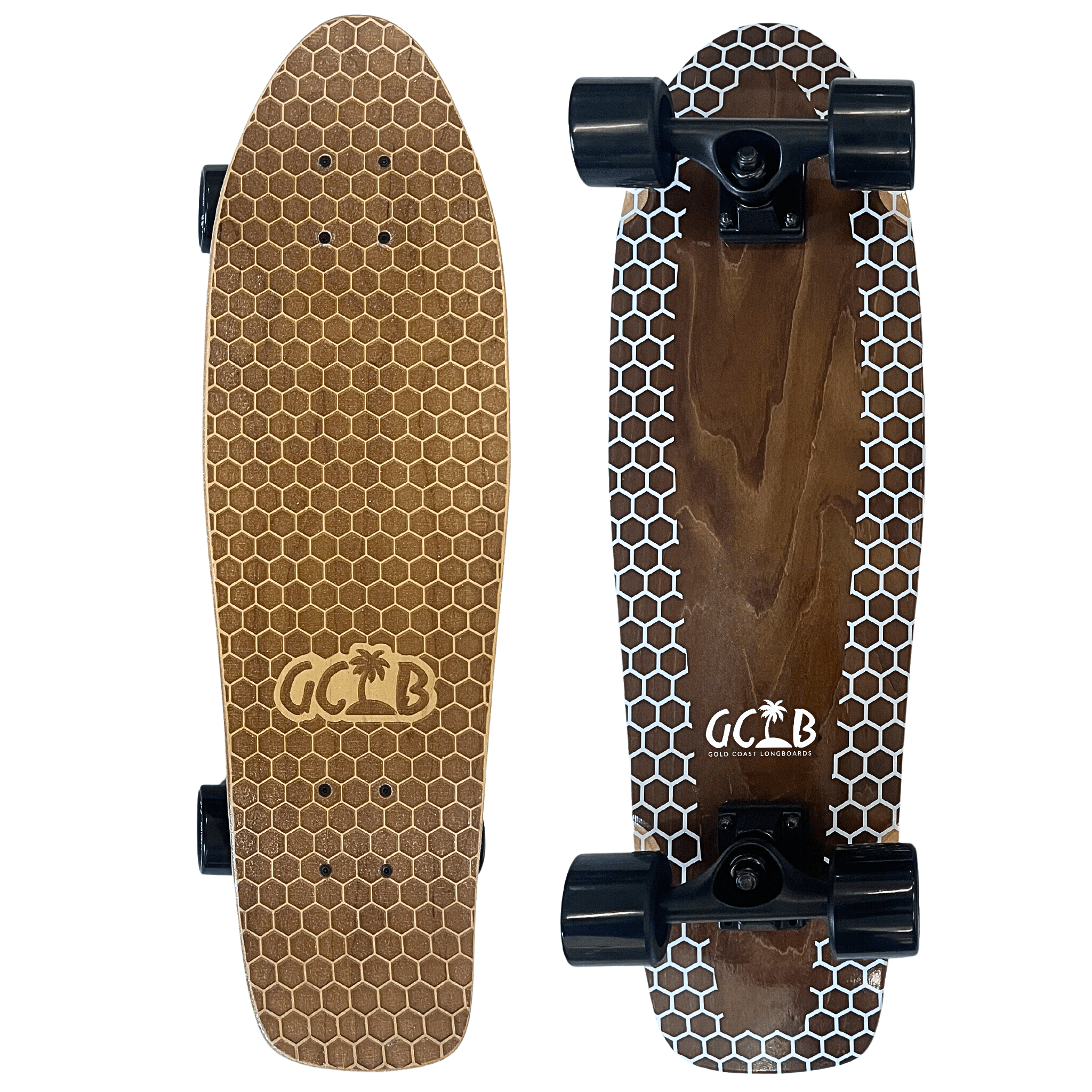 Gold Coast Longboards Cruiser Skateboard Cruiser - Choc Honeycomb