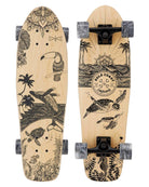 Gold Coast Longboards Cruiser Skateboard White Marble Cruiser Skateboard - Majestic Edition | Gold Coast Longboards