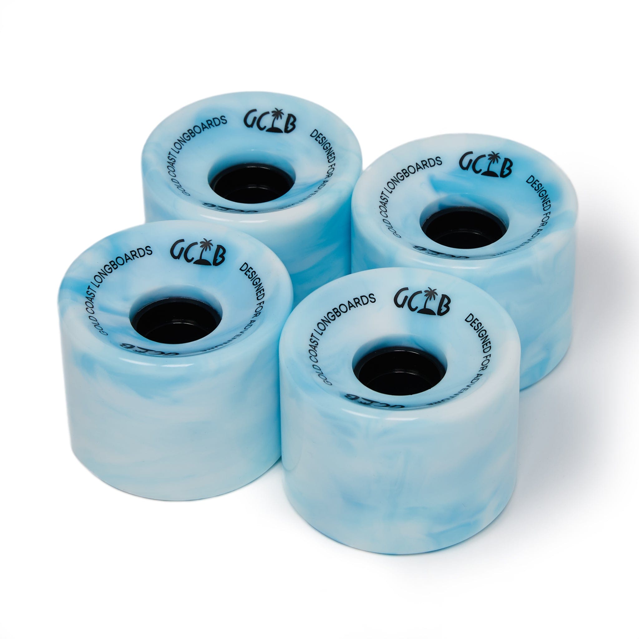 Gold Coast Longboards Cruiser Wheels - Blue Swirl