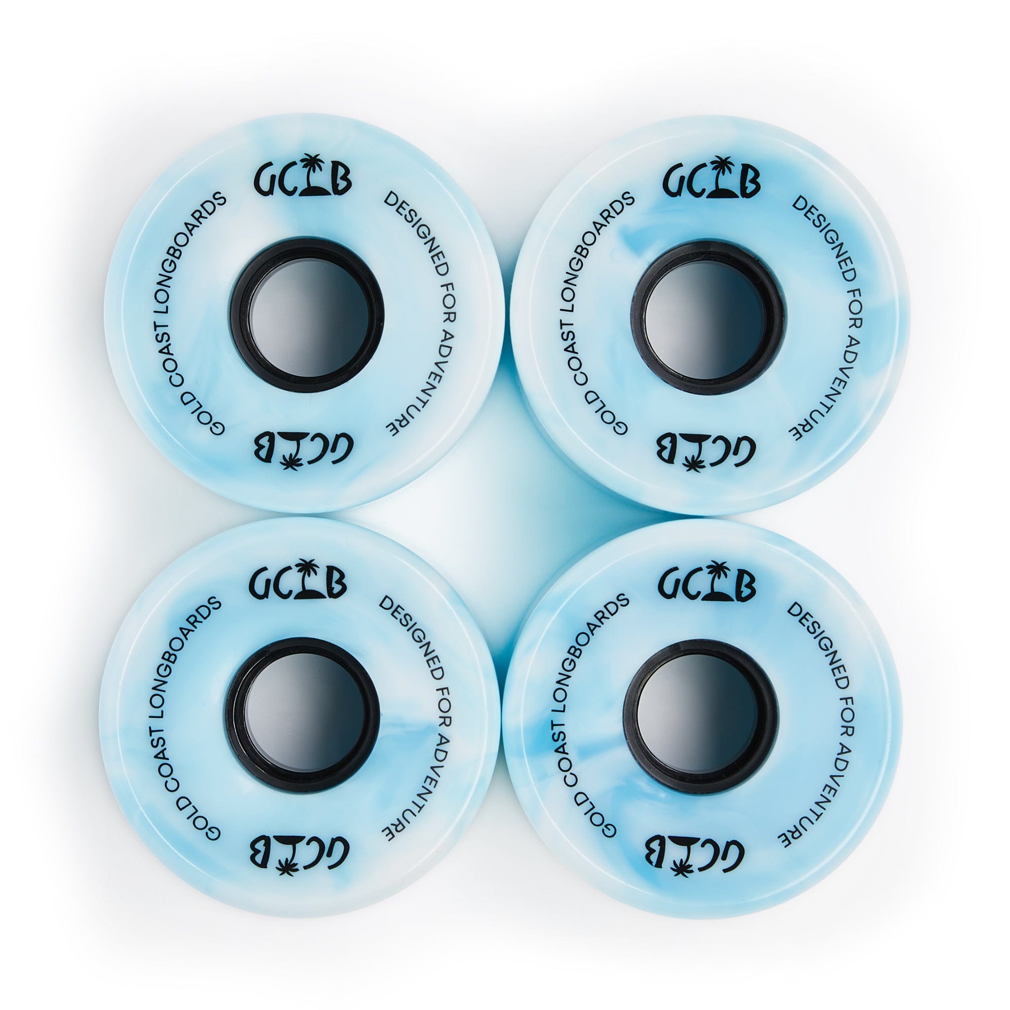 Gold Coast Longboards Cruiser Wheels - Blue Swirl