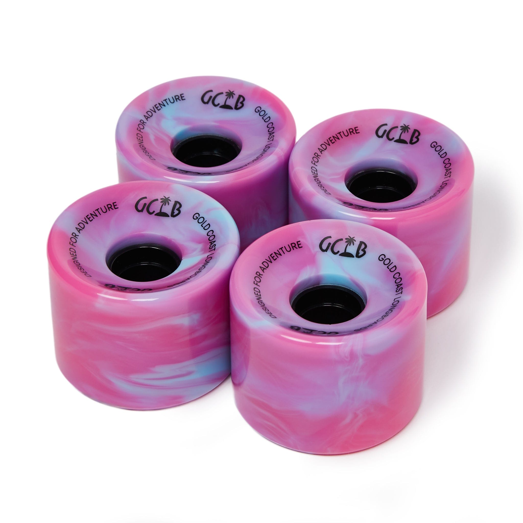 Gold Coast Longboards Cruiser Wheels - Pink Swirl