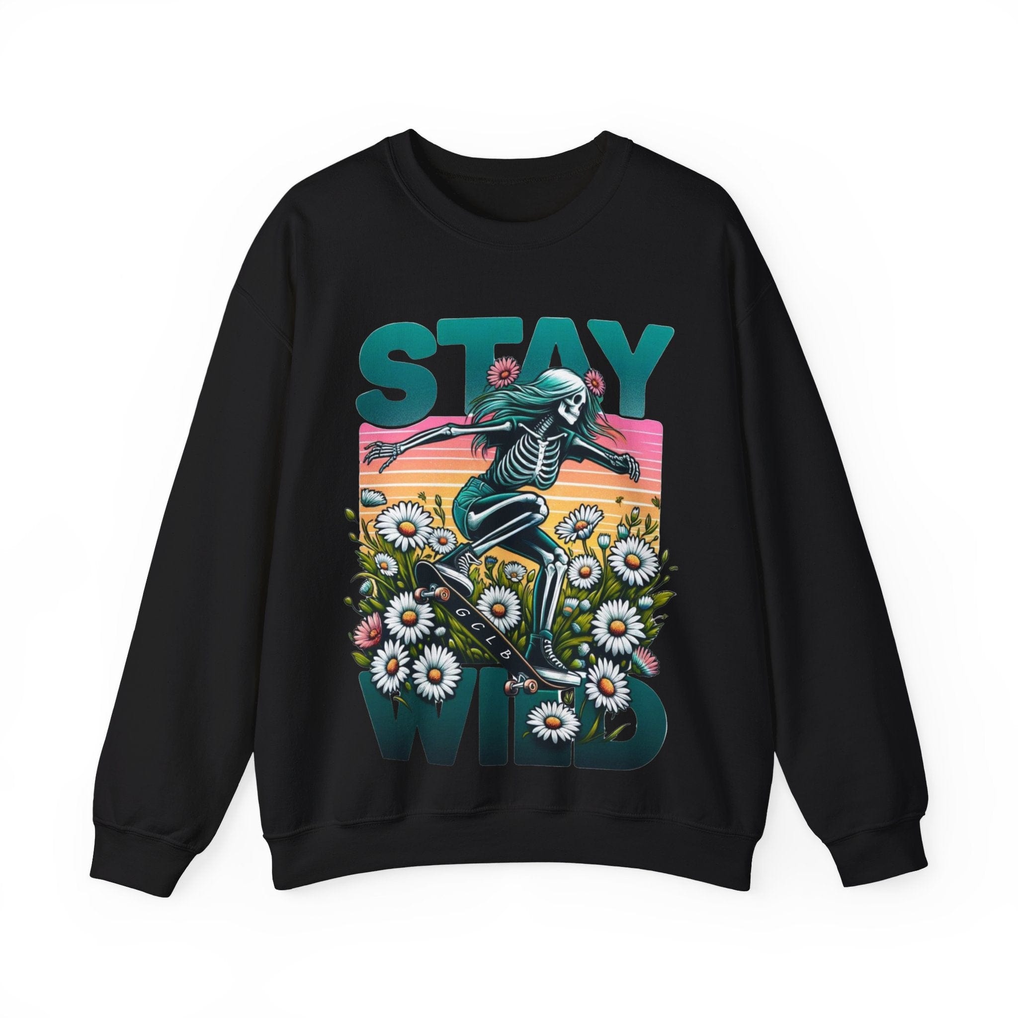 Gold Coast Longboards Sweatshirt S / Black Stay Wild - Crewneck