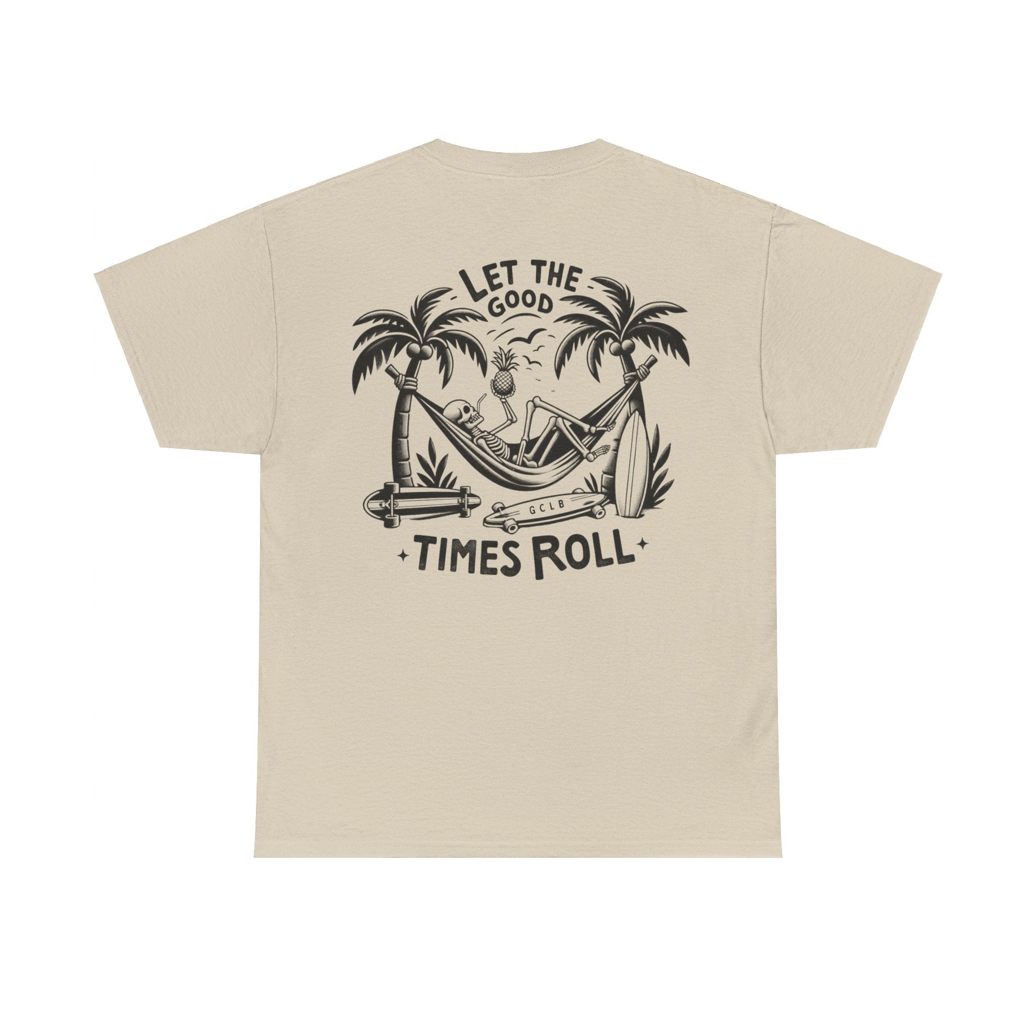 Gold Coast Longboards T-Shirt Sand / S Let the Good Times Roll Skull Tee