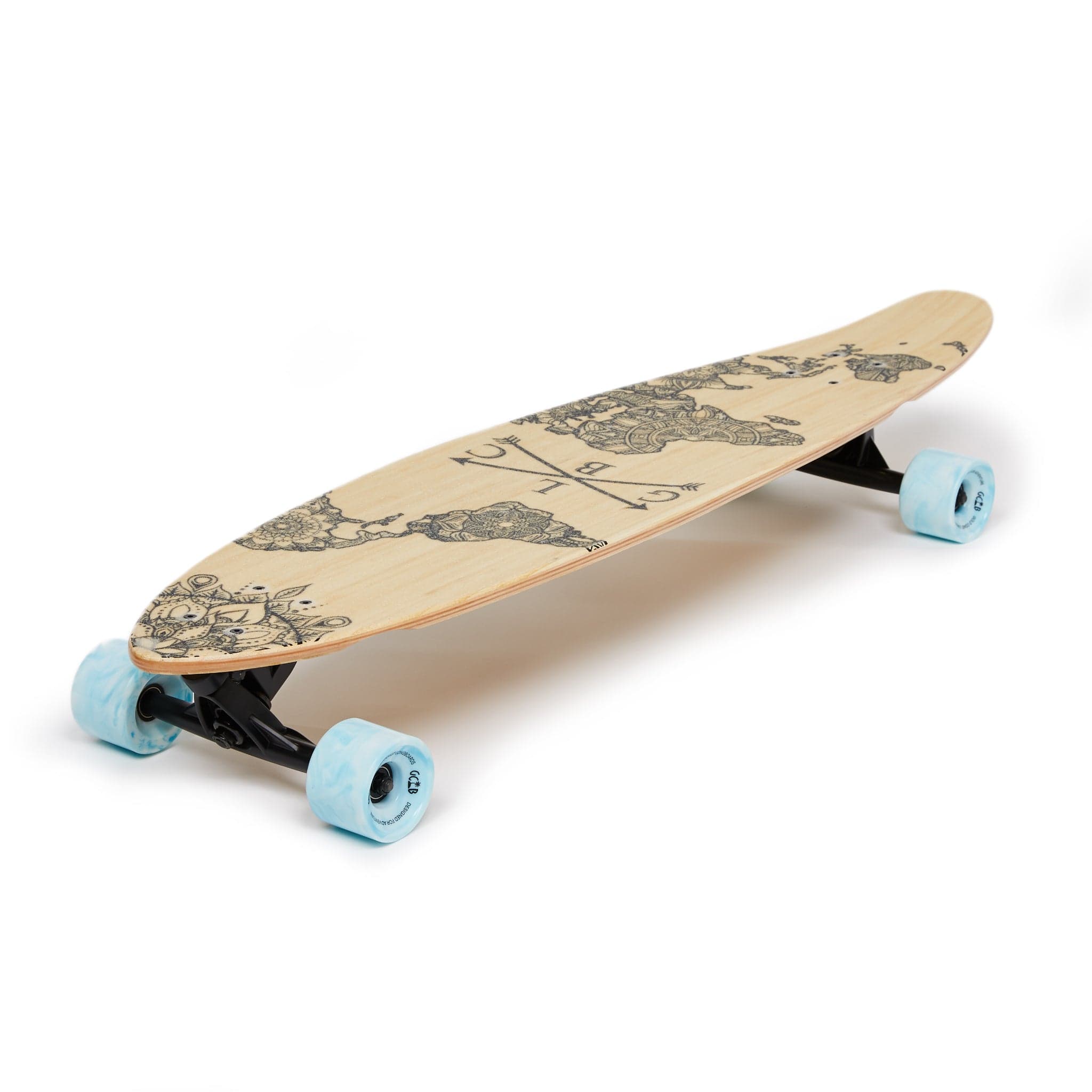 Gold Coast Longboards Longboard Kicktail Longboard - Wanderlust Edition