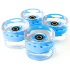 Gold Coast Longboards Longboard Wheels - Transparent / Blue Core + ABEC 9 Bearings