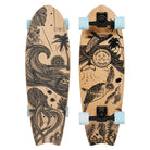 Gold Coast Longboards Surf Skateboard Gravity Surf Trucks / Blue Swirl Surf Skate 30" - Wanderlust Edition