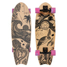 Gold Coast Longboards Surf Skateboard Gravity Surf Trucks / Pink Swirl Surf Skate 30" - Wanderlust Edition