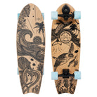 Gold Coast Longboards Surf Skateboard Thruster Surf Trucks / Blue Swirl Surf Skate 30" - Wanderlust Edition