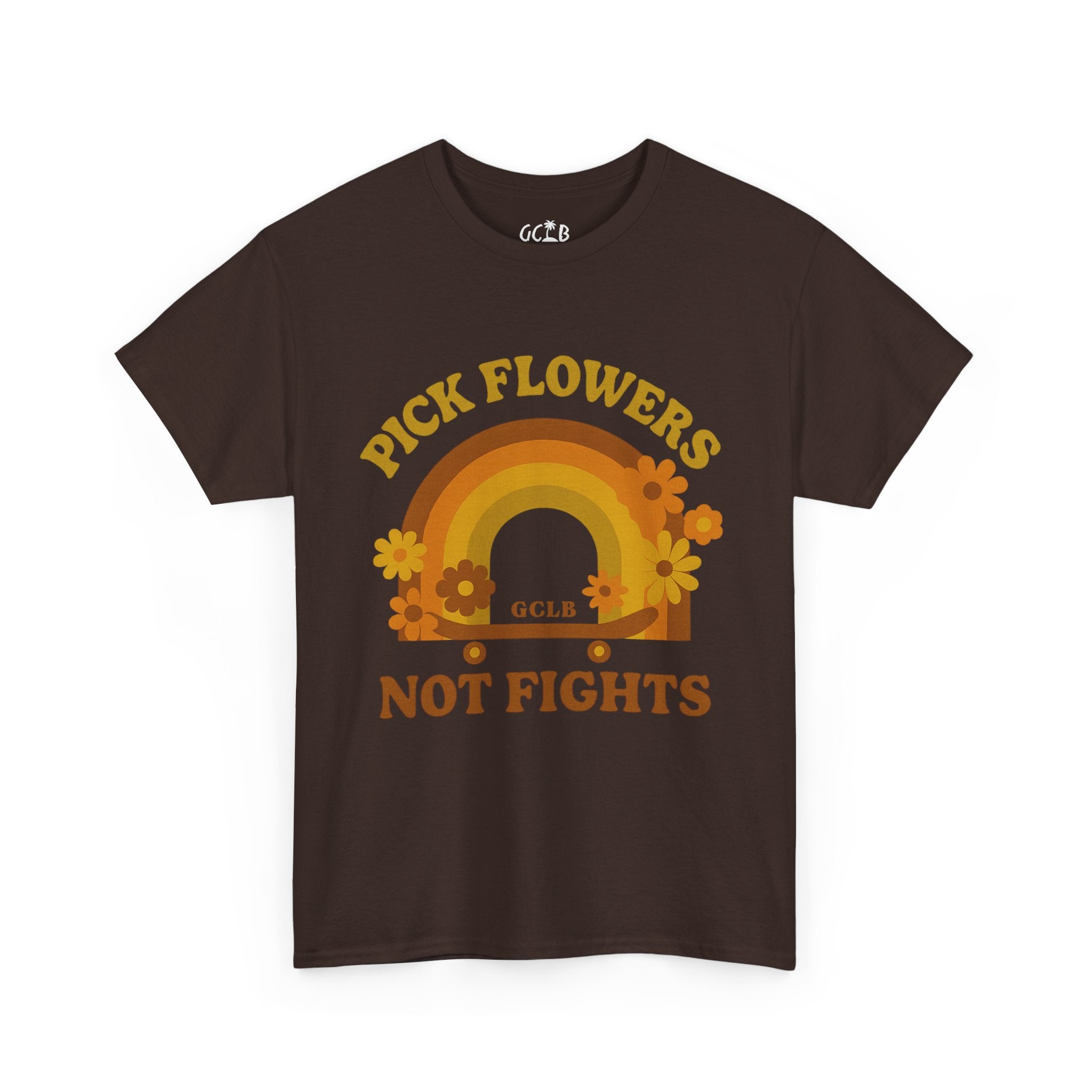 Printify T-Shirt Pick Flowers, Not Fights Tee