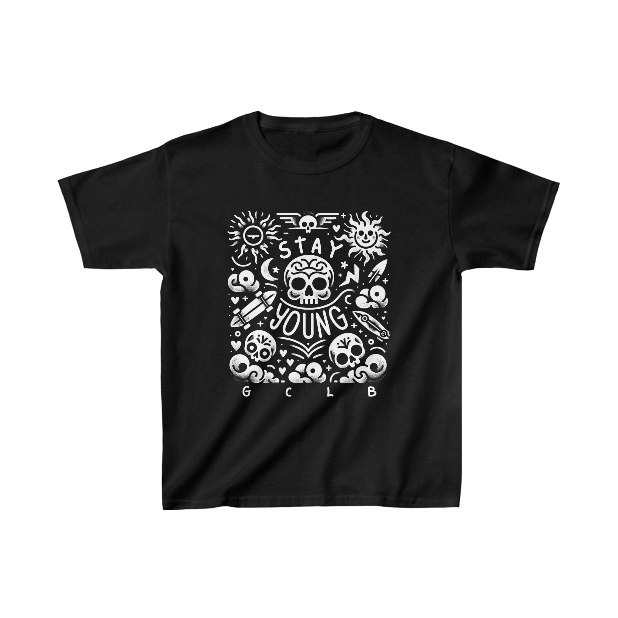 Printify Kids clothes XS / Black Stay Young - Kids Heavy Tee