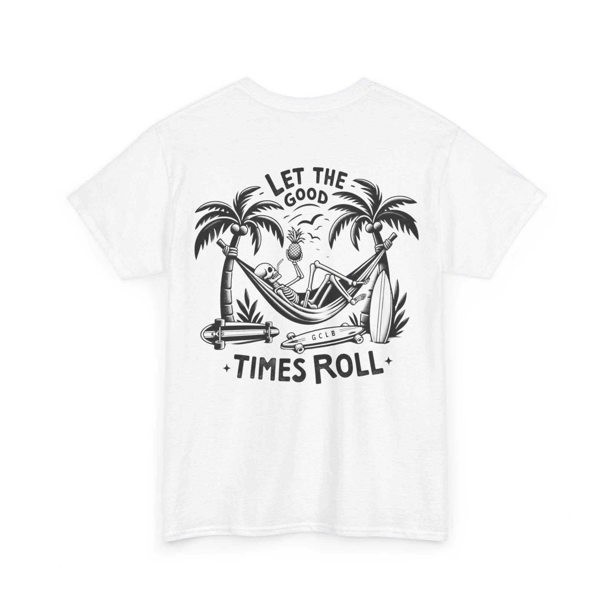 Printify T-Shirt Let the Good Times Roll Skull Tee