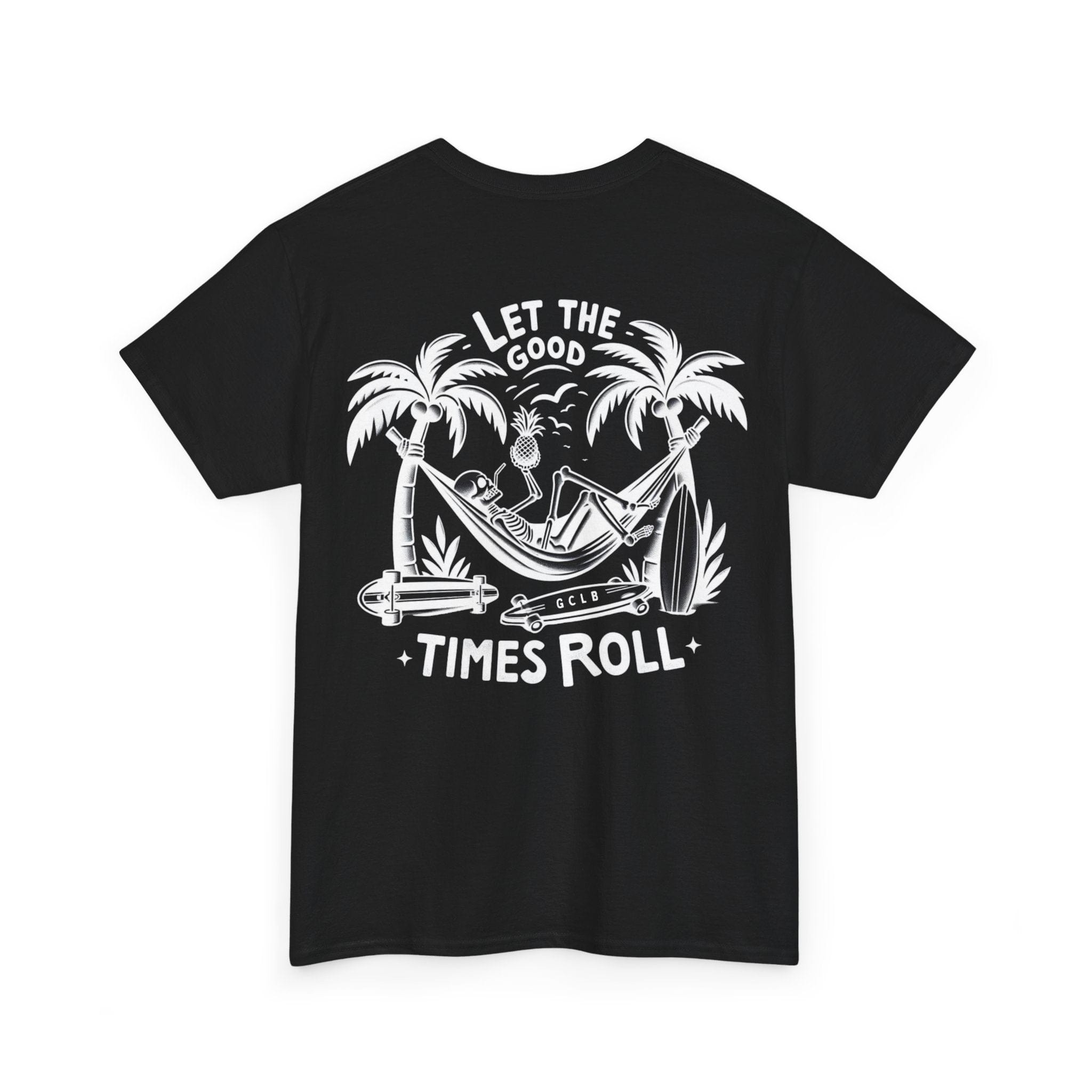 Printify T-Shirt Let the Good Times Roll Skull Tee