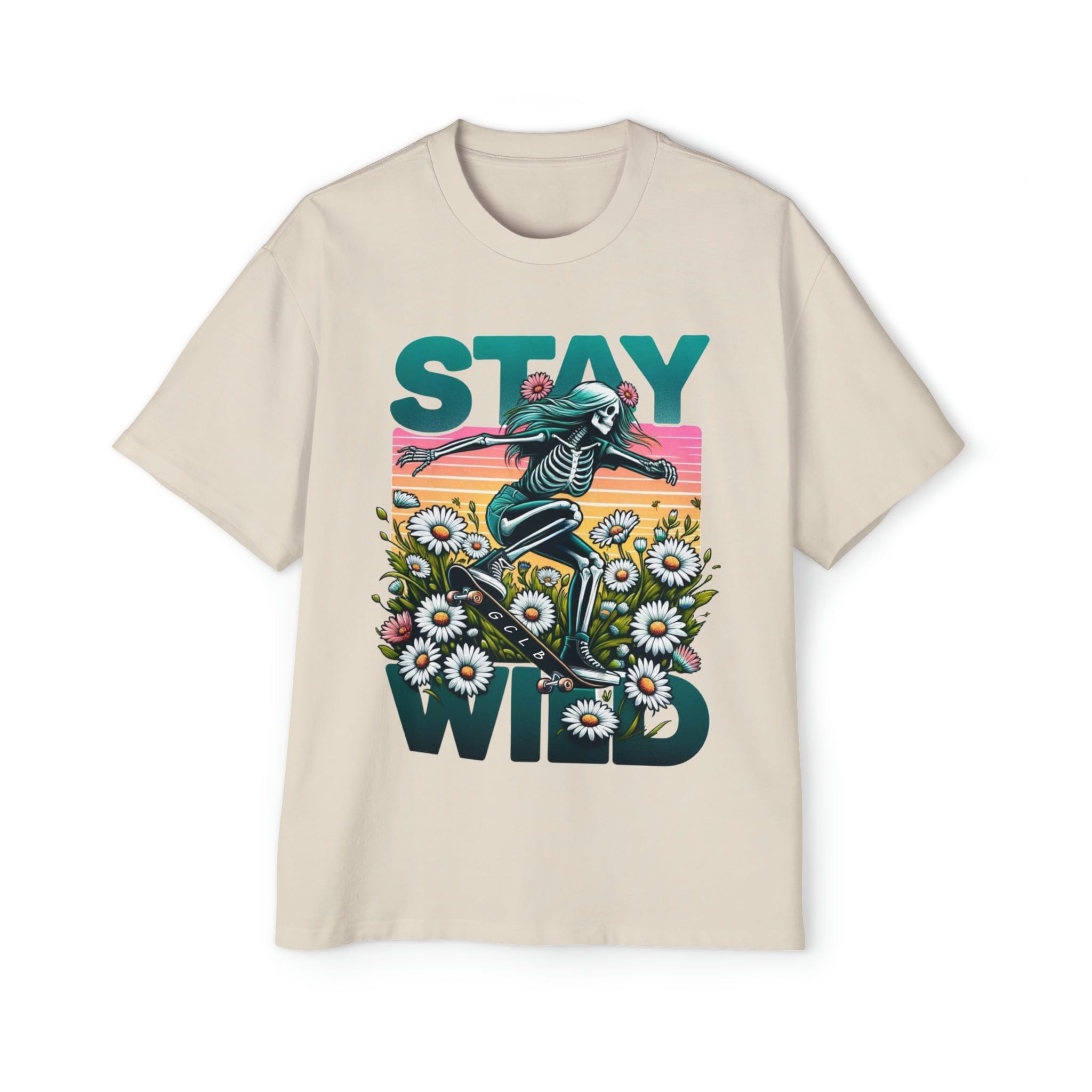 Printify T-Shirt Ecru / S Stay Wild - Heavy Oversized Tee