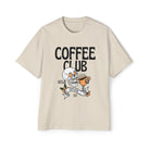 Printify T-Shirt Ecru / S Coffee Club - Heavy Oversized Tee